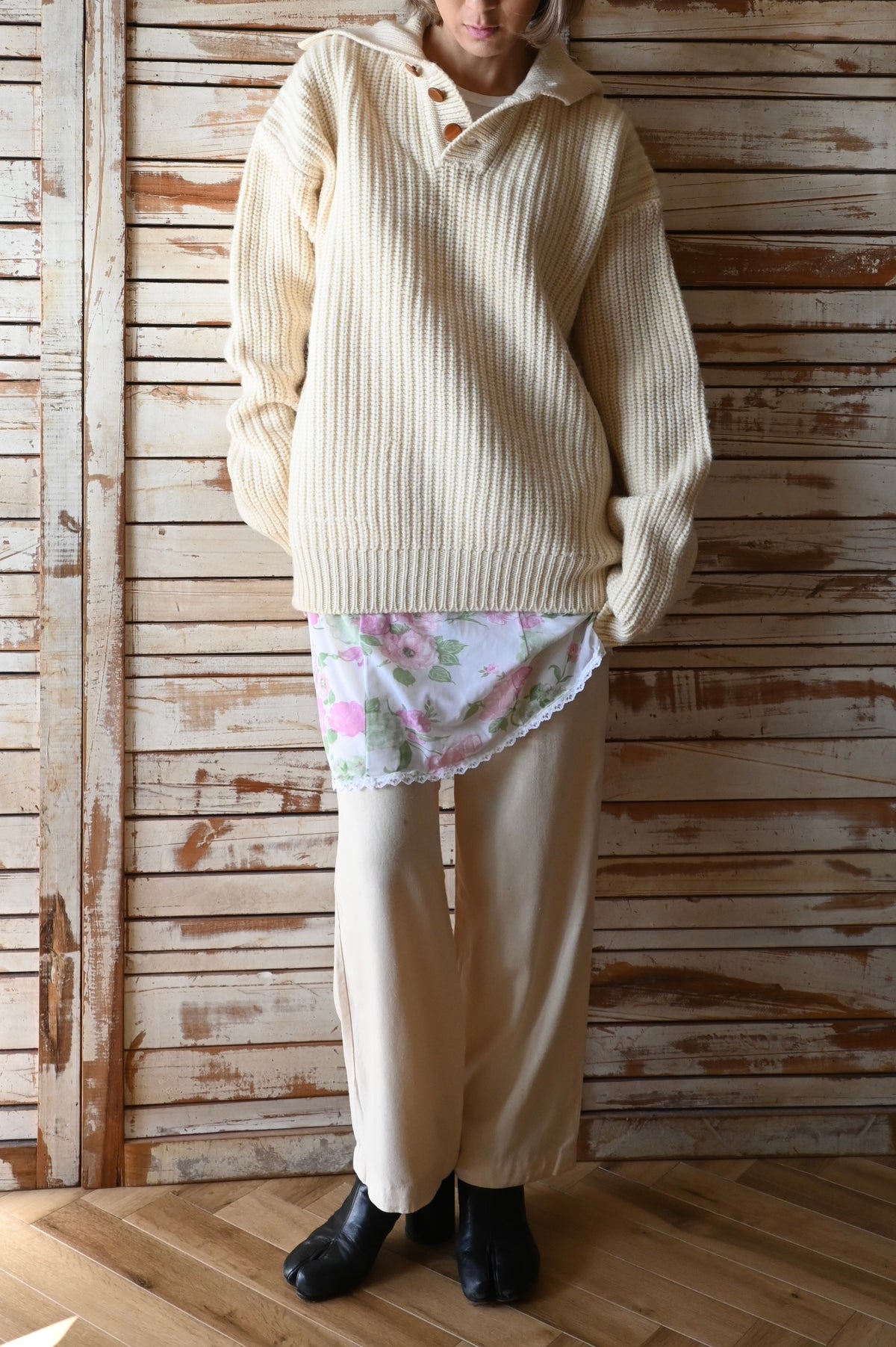 70's ALONTIS Wool knit pullover sweater