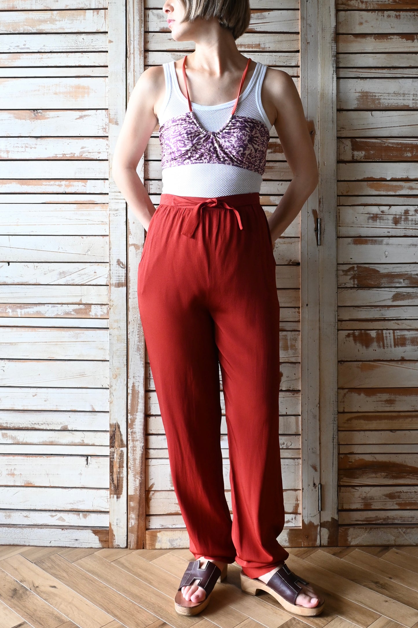 70's Bill Haire For Friedricks Sports×Neiman Marcus Pants/BURGUNDY
