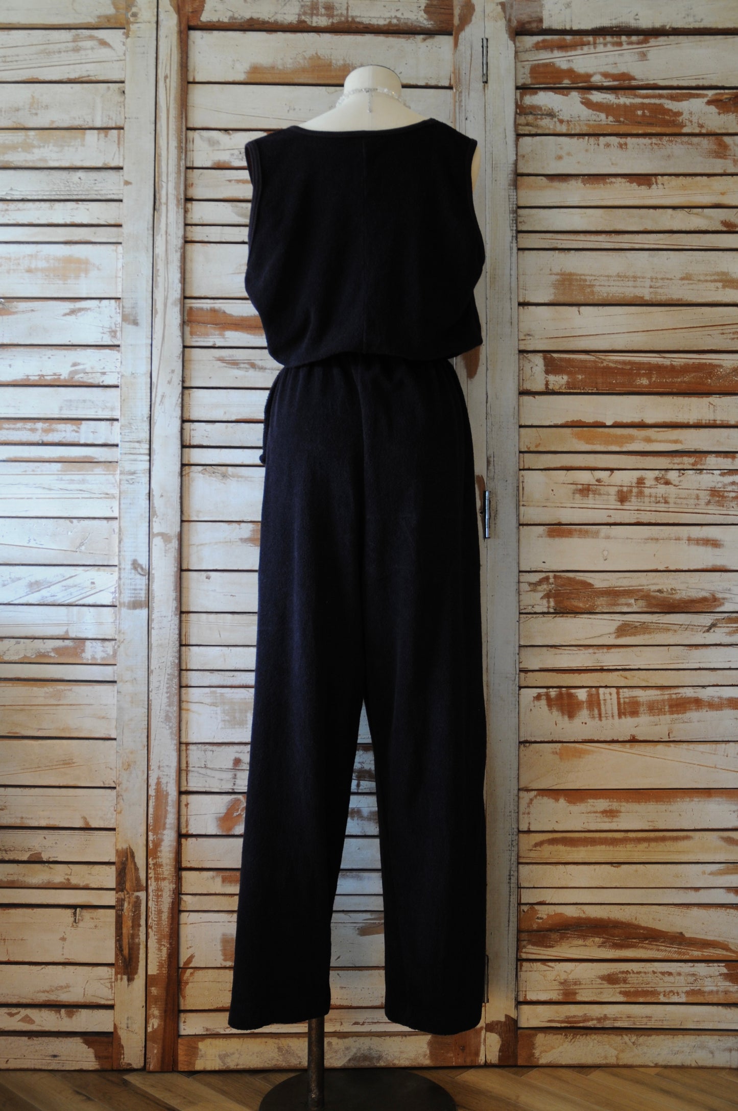 80's N/S Pile jumpsuit/BLACK