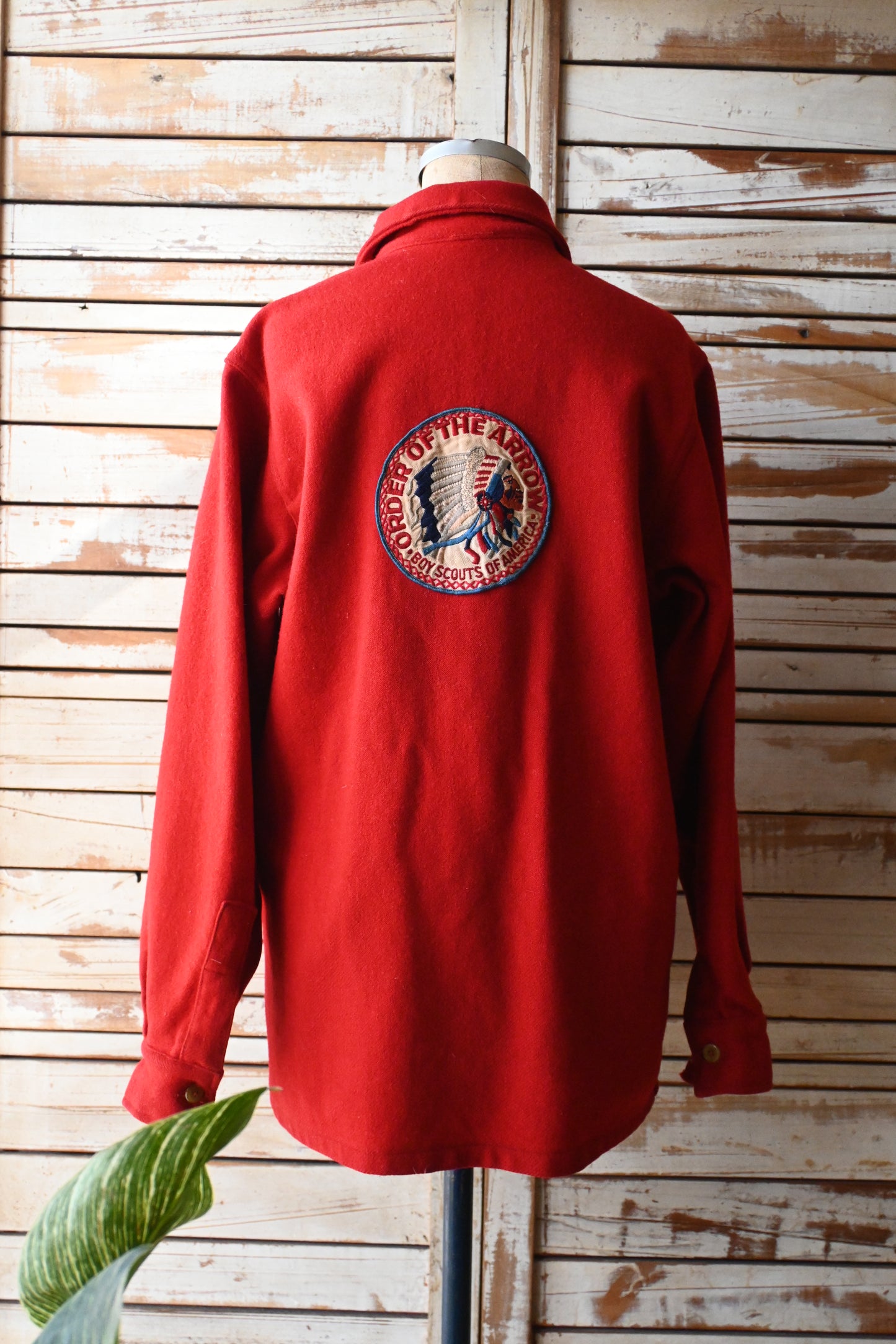 50's-60's BOY SCOUTS OF AMERICA wool shirt/RED