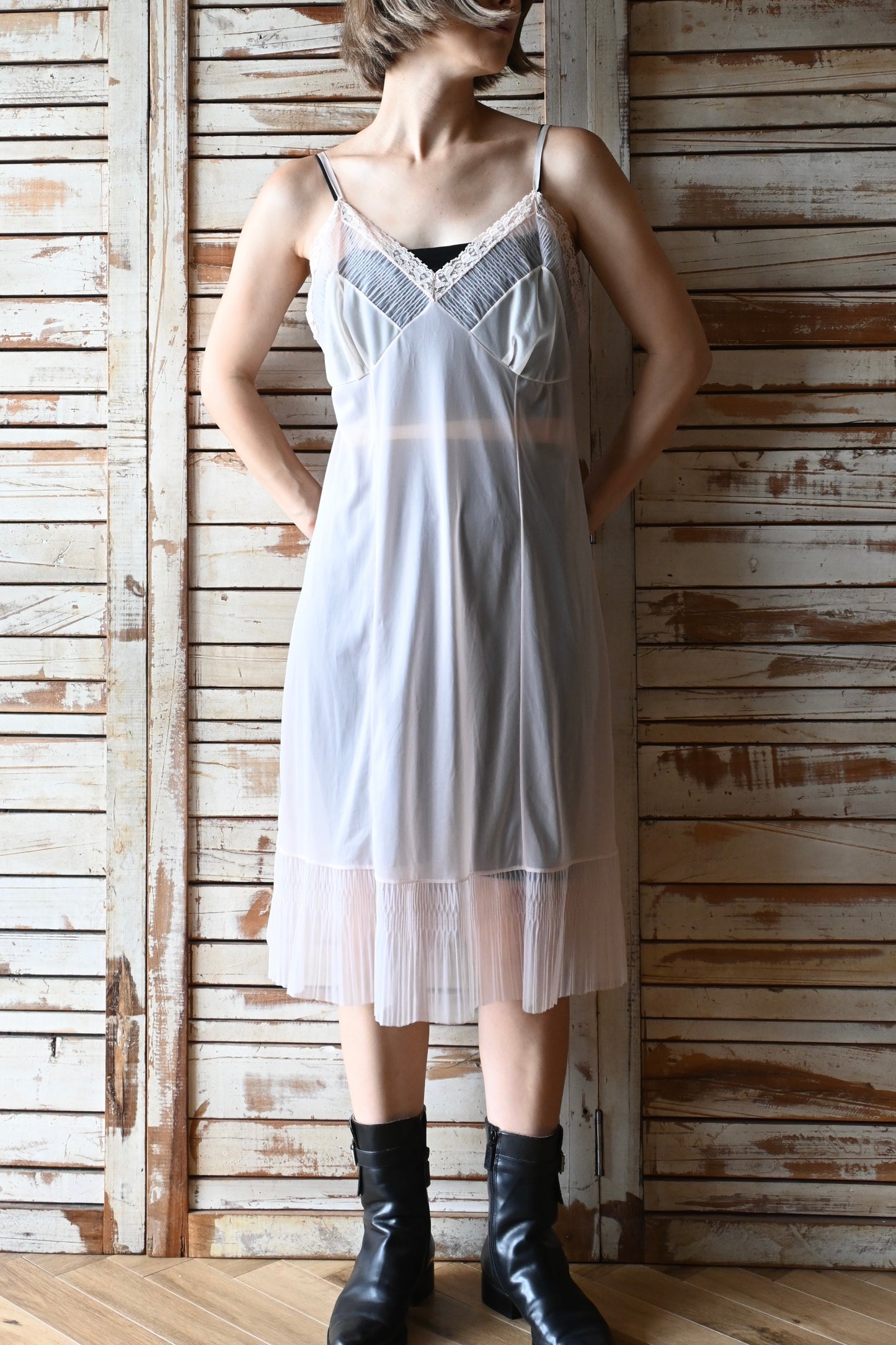 Sheer slip dress/PINK