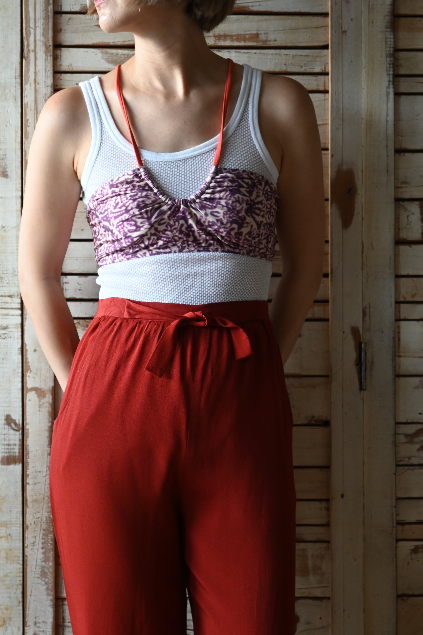 70's Bill Haire For Friedricks Sports×Neiman Marcus Pants/BURGUNDY