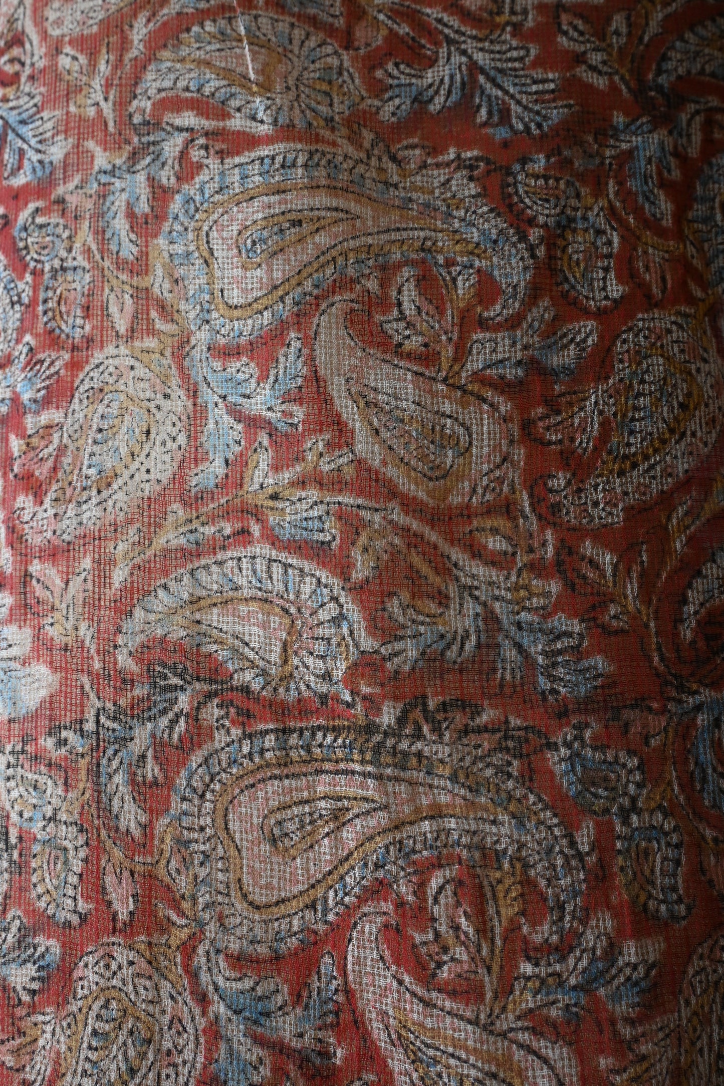 Paisley sleeveless dress/BROWN