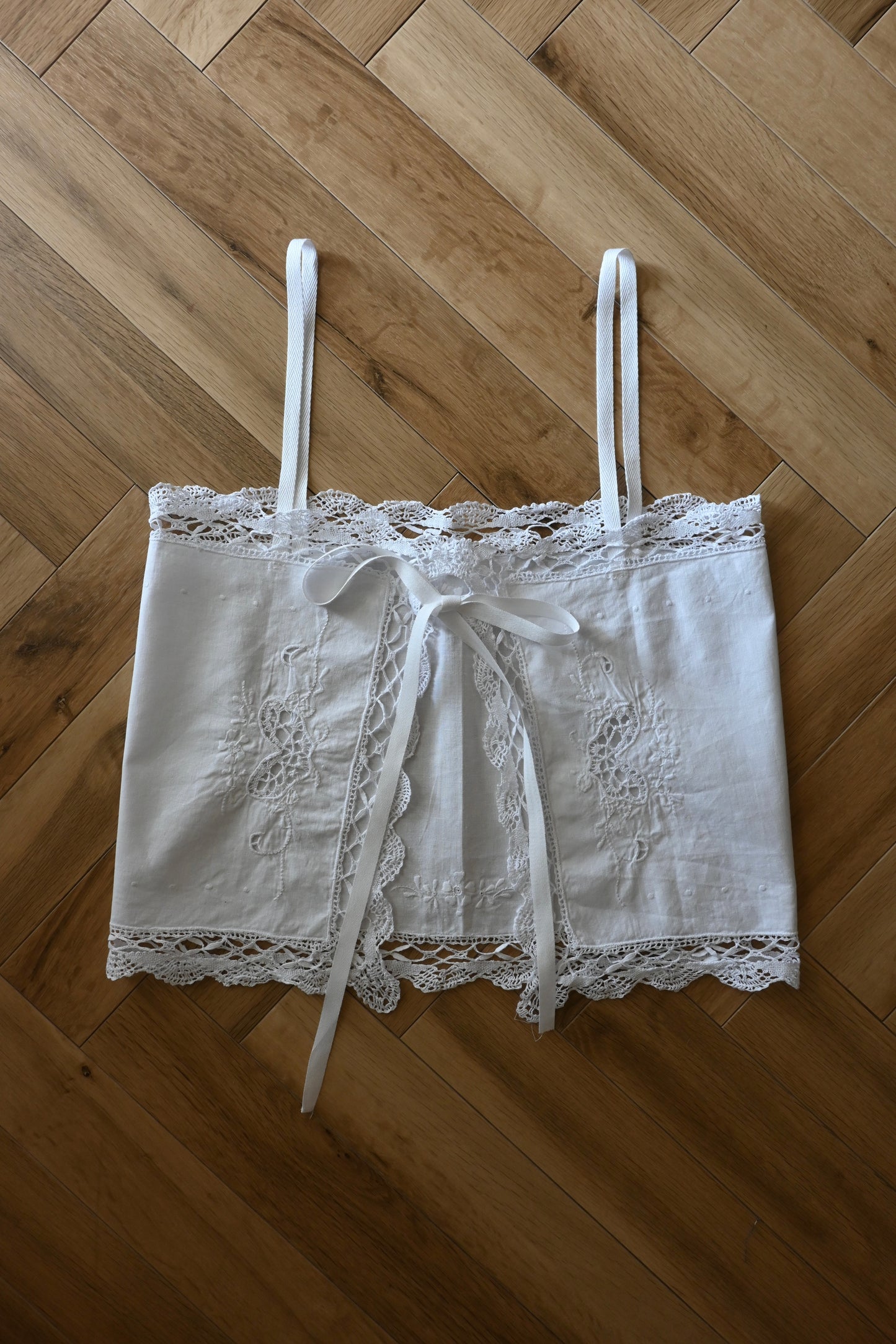 Cotton lace cami top/PONMOSIR