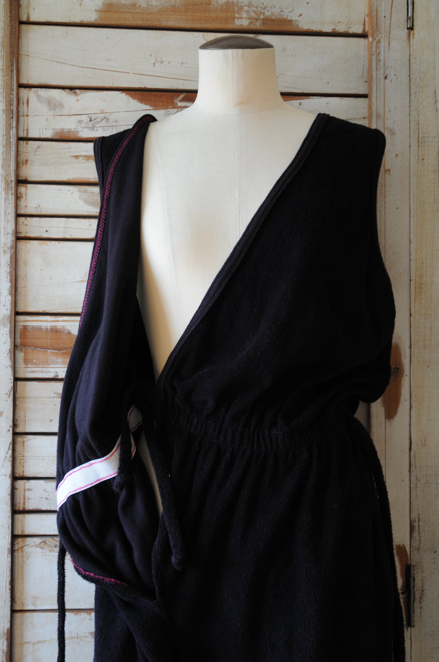 80's N/S Pile jumpsuit/BLACK
