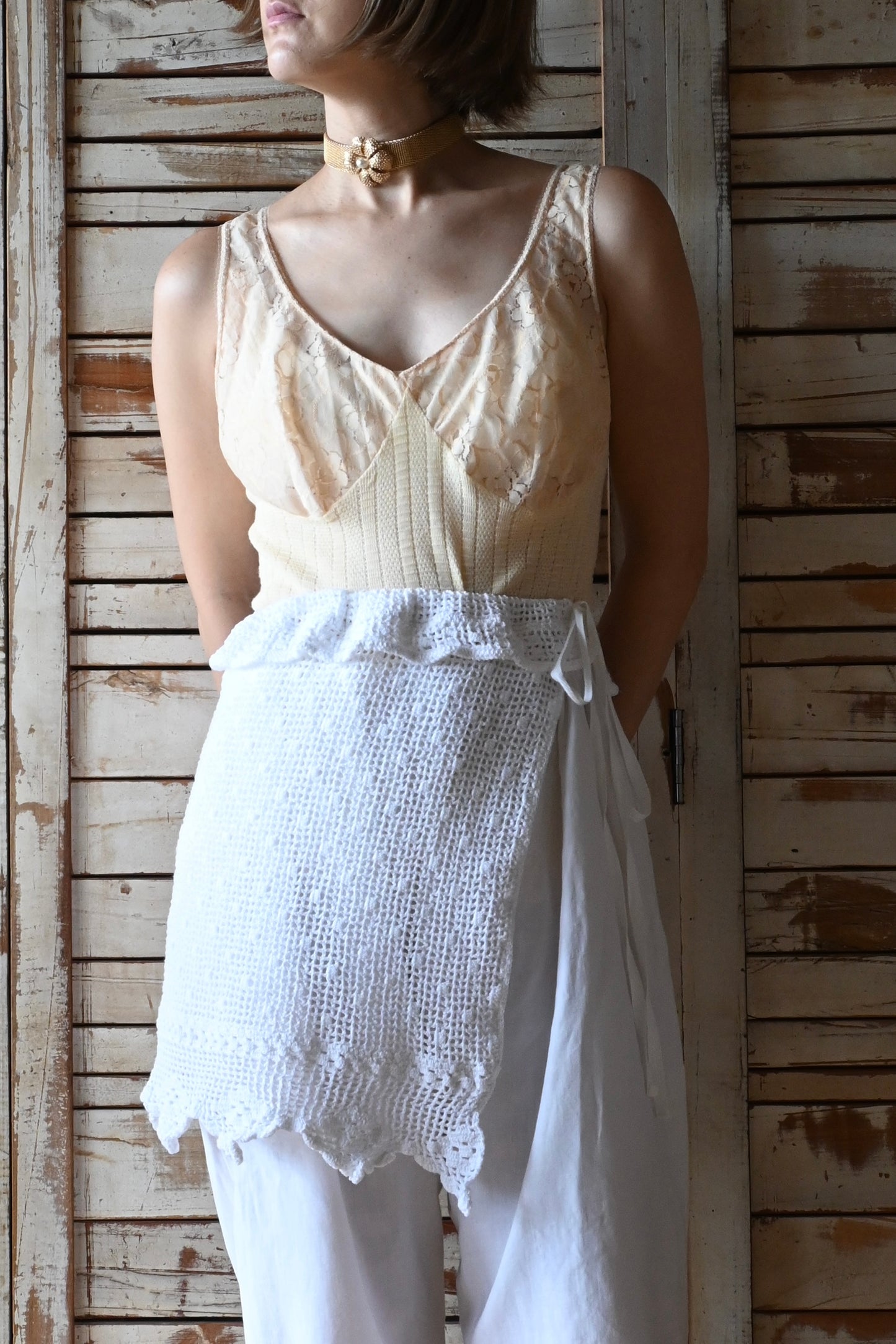 50's EURO Lace camisole/BEIGE