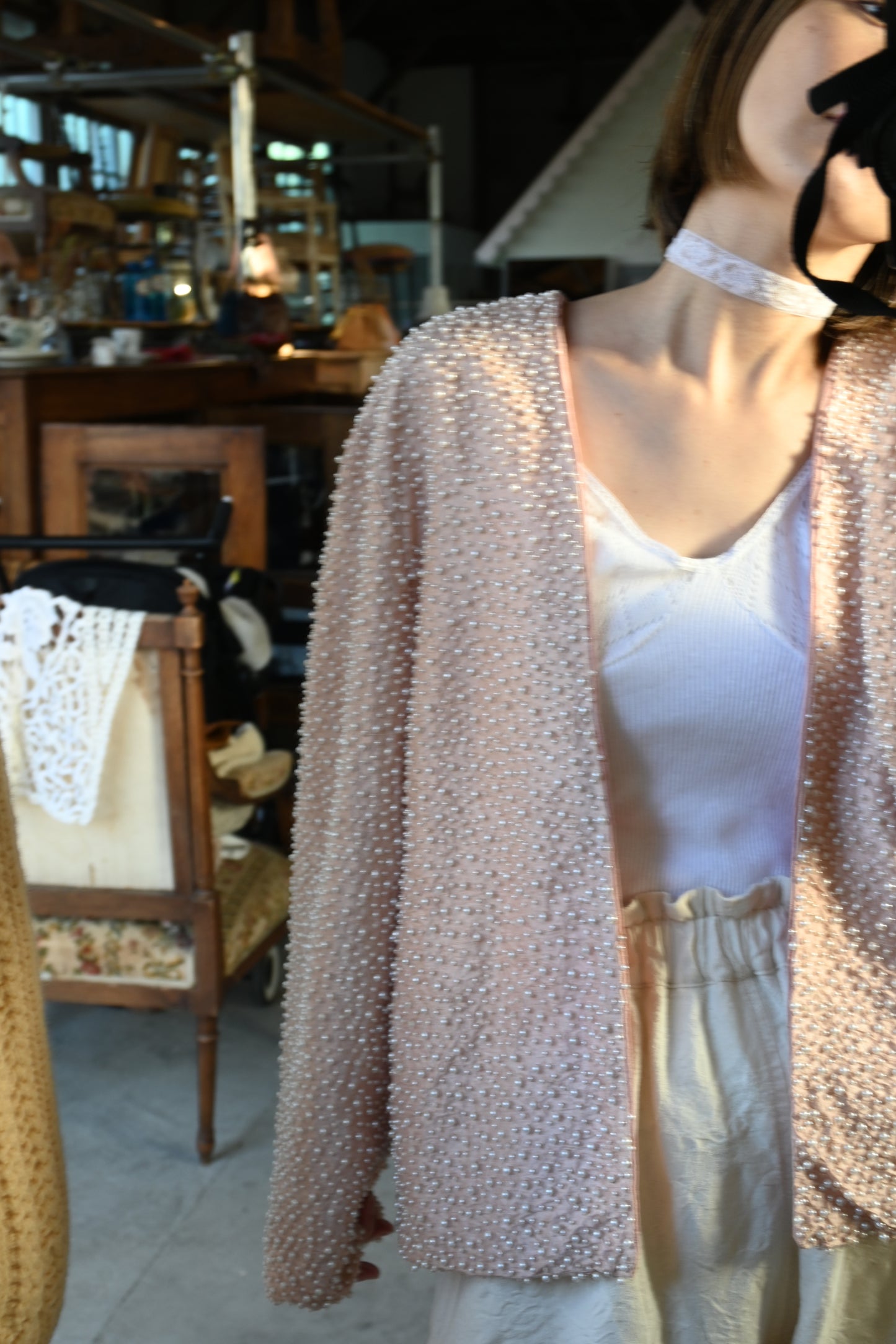Pearl jacket/BABY PINK