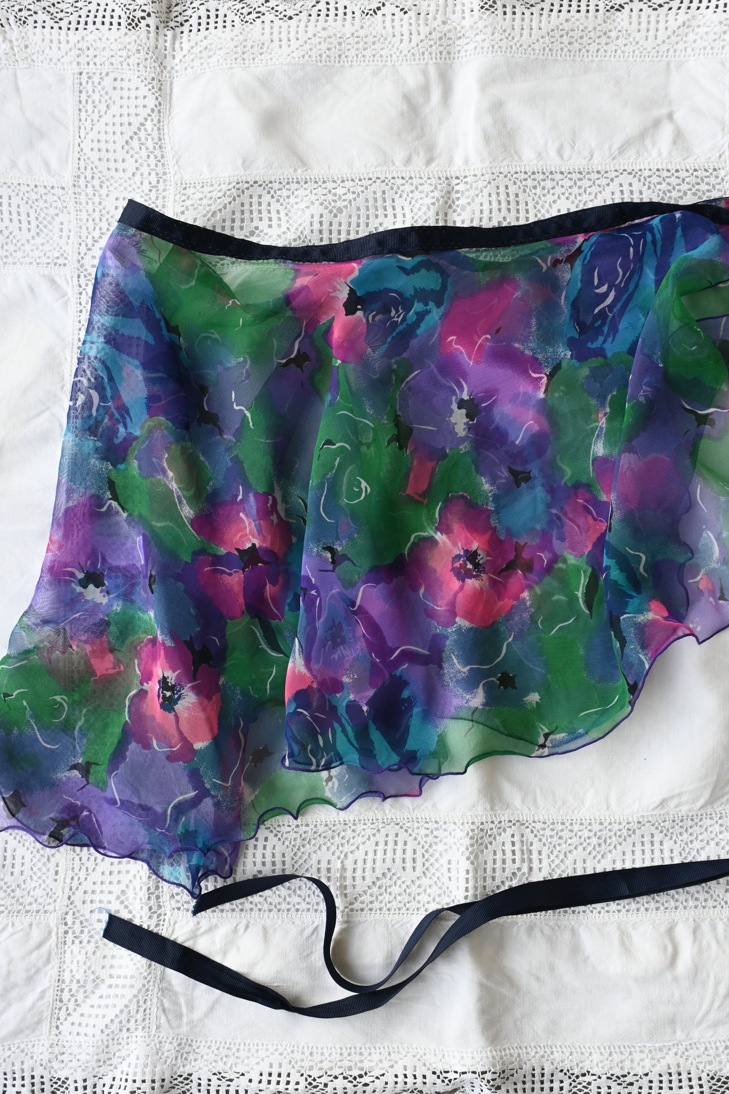 Floral sheer wrap