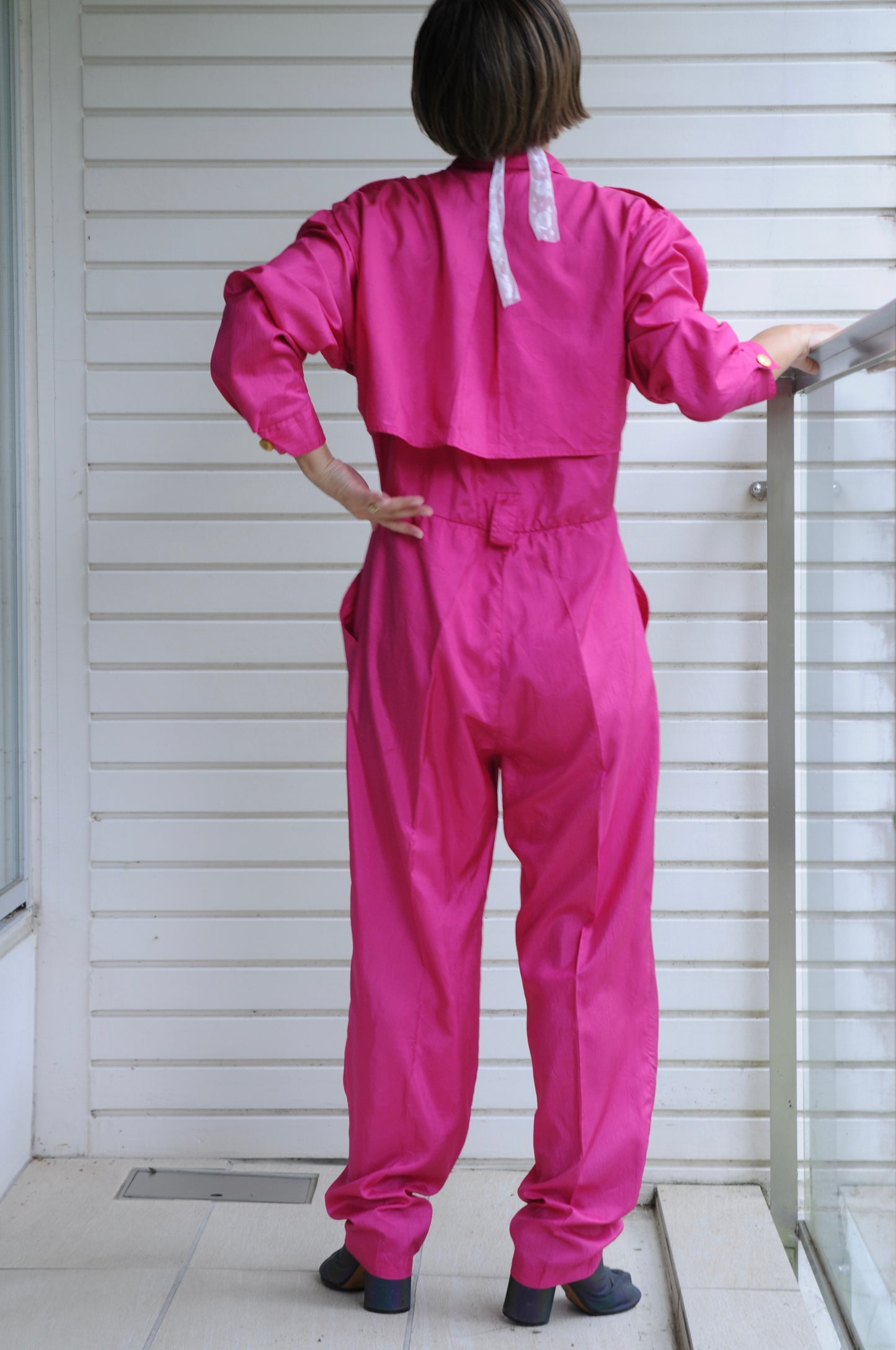 80's L/S Jumpsuit/PINK