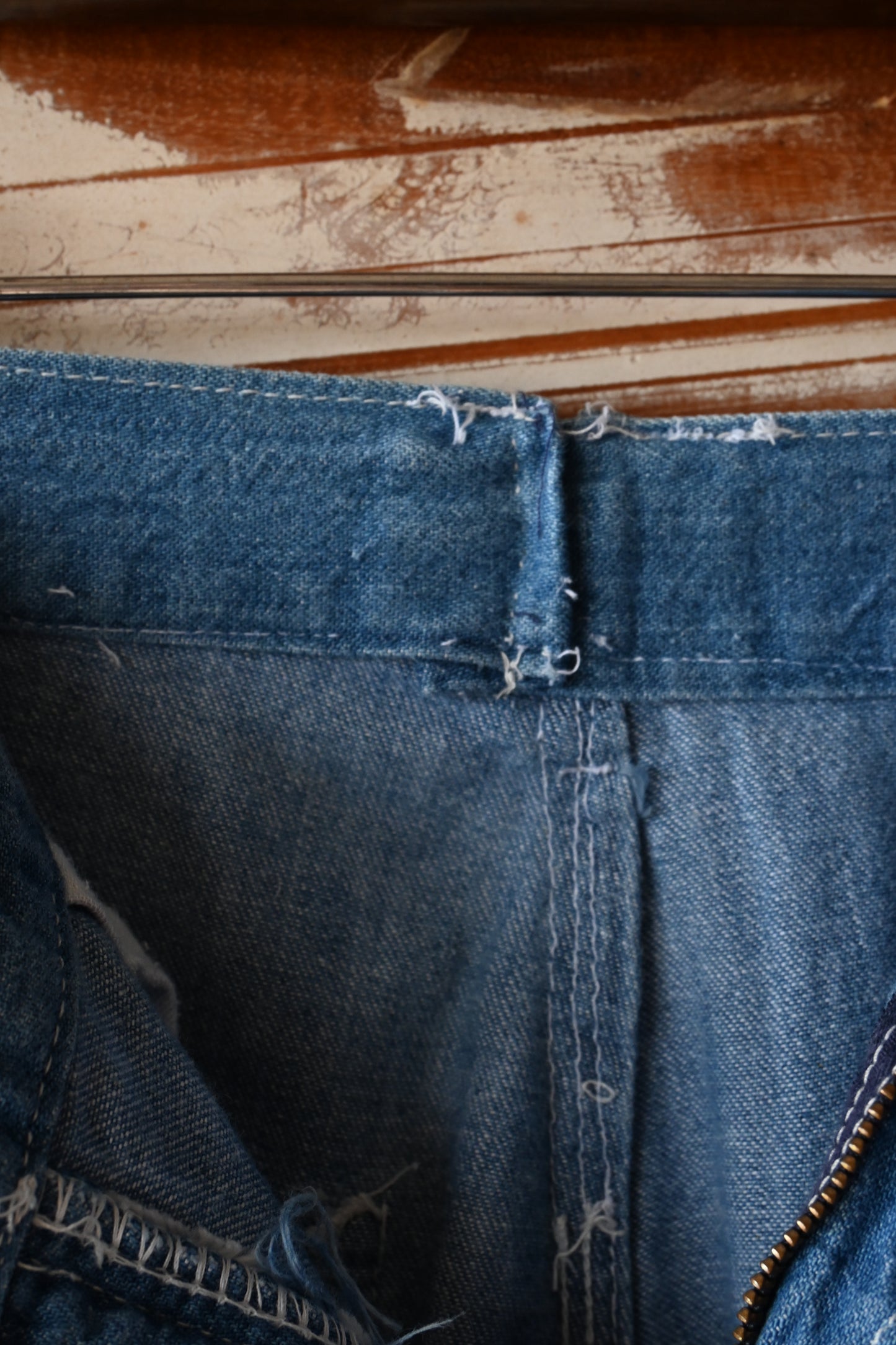 70's-80's USA Lee denim painter pants/BLUE