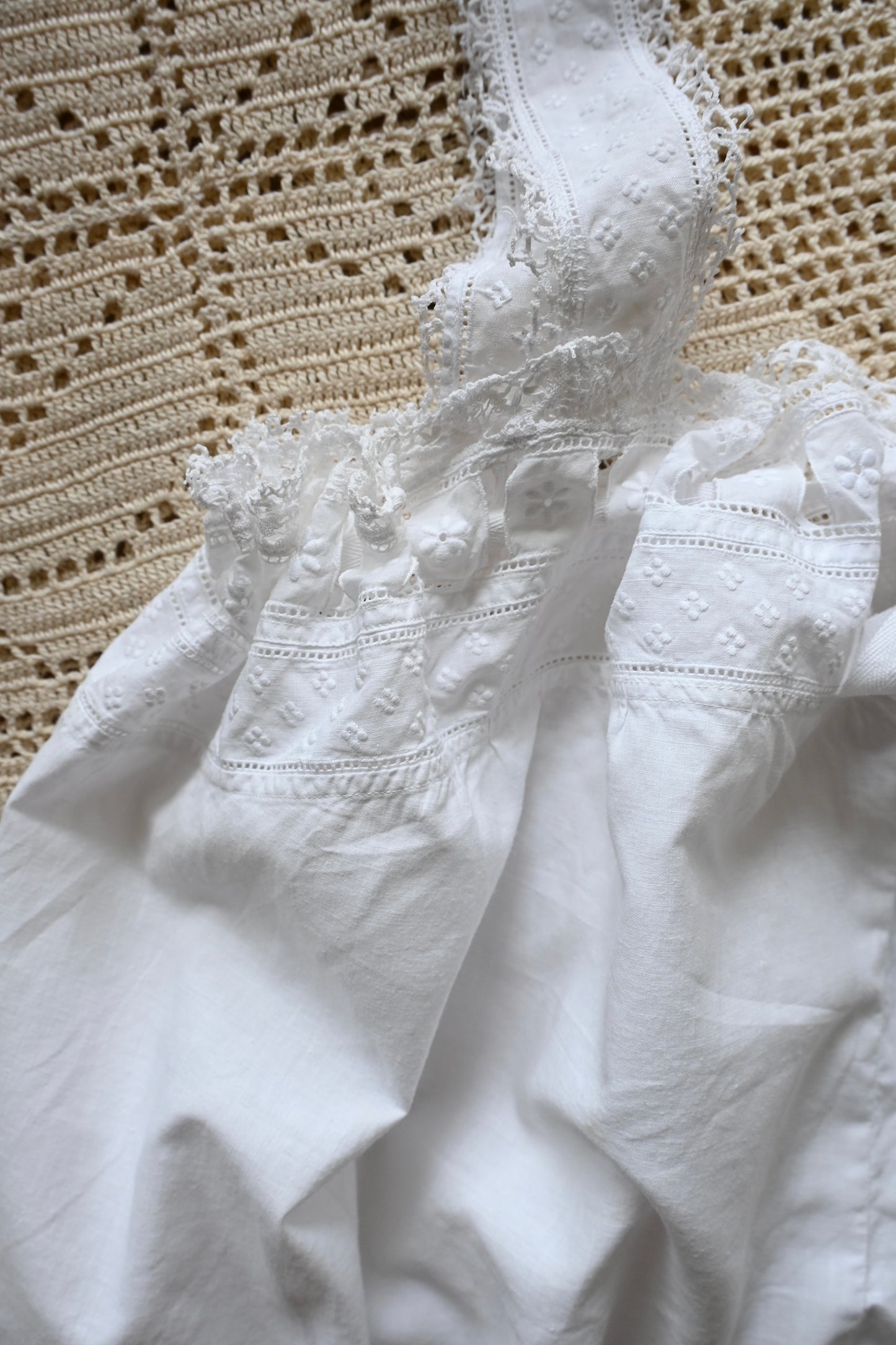 Lace bustier/WHITE