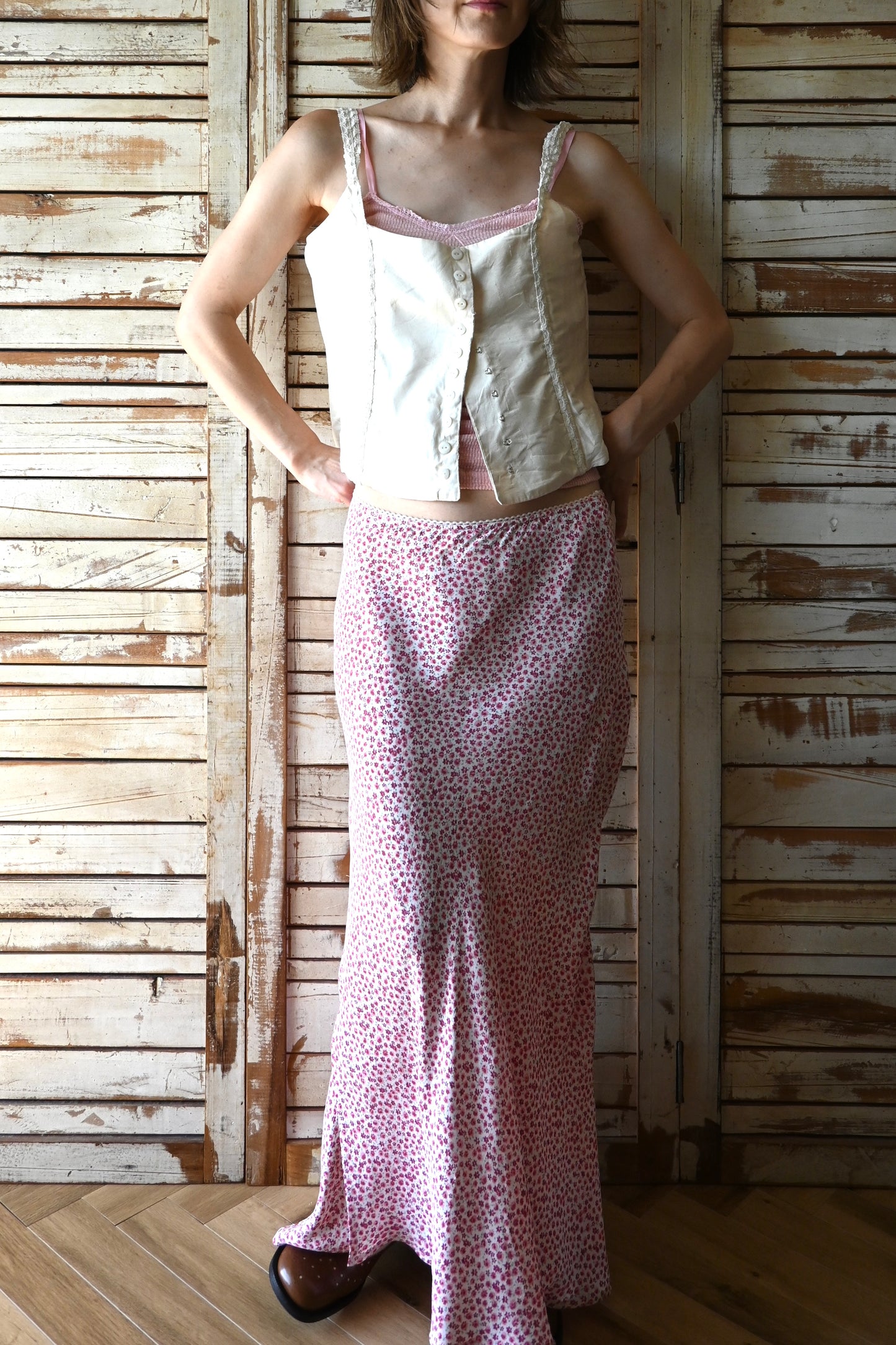 Flower pattern skirt