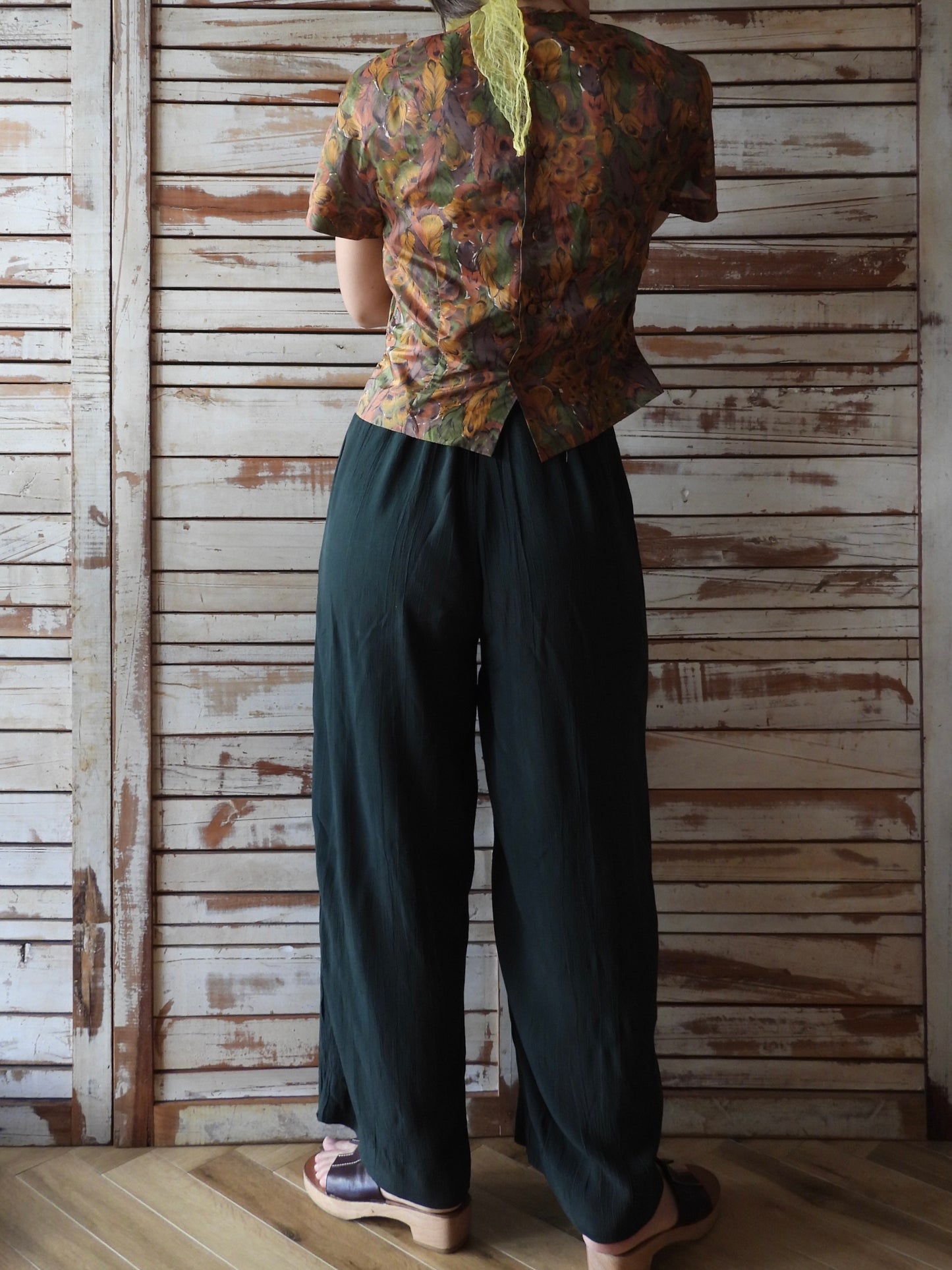 Easy pants/DARK GREEN