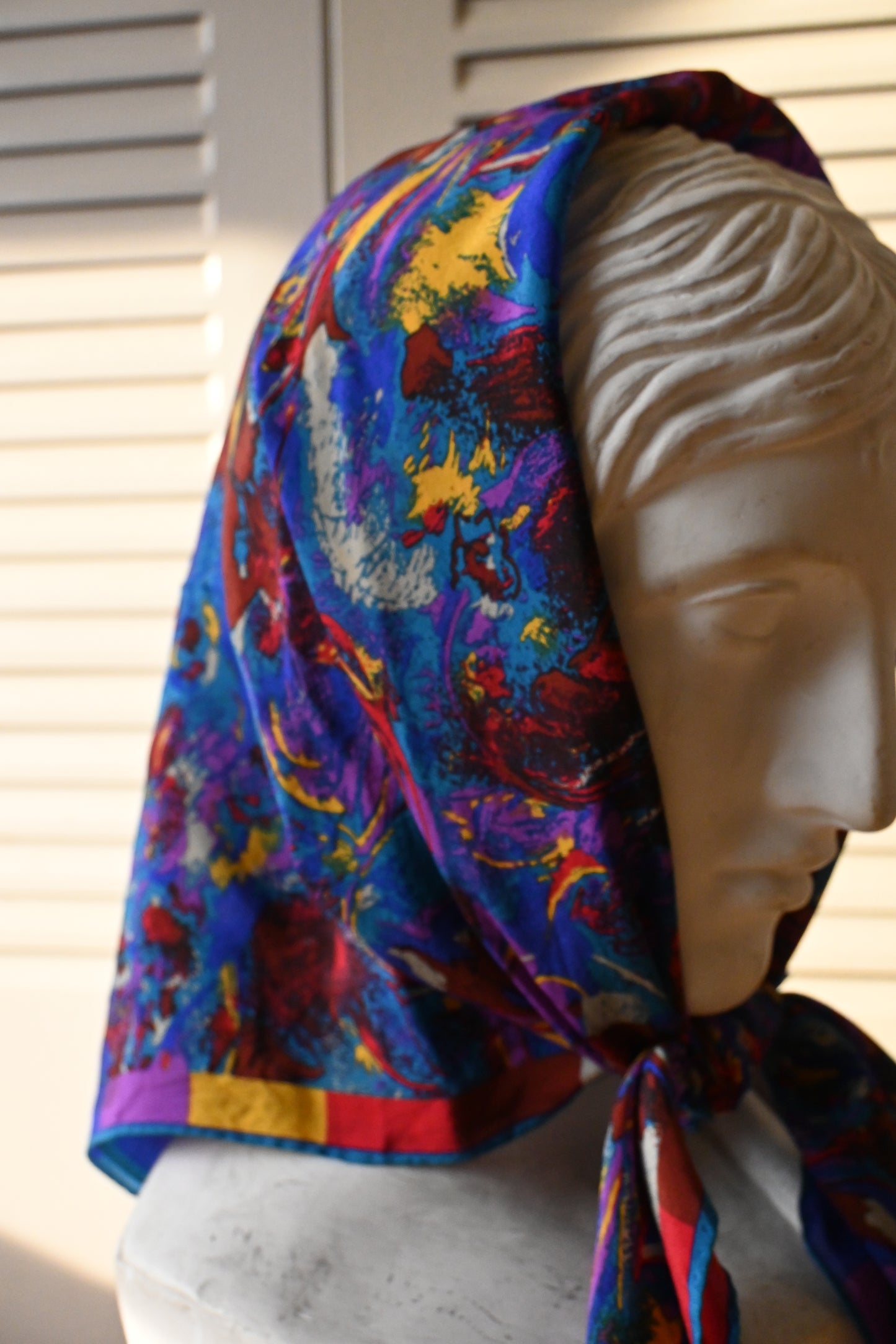 Vintage silk scarf/MULTI