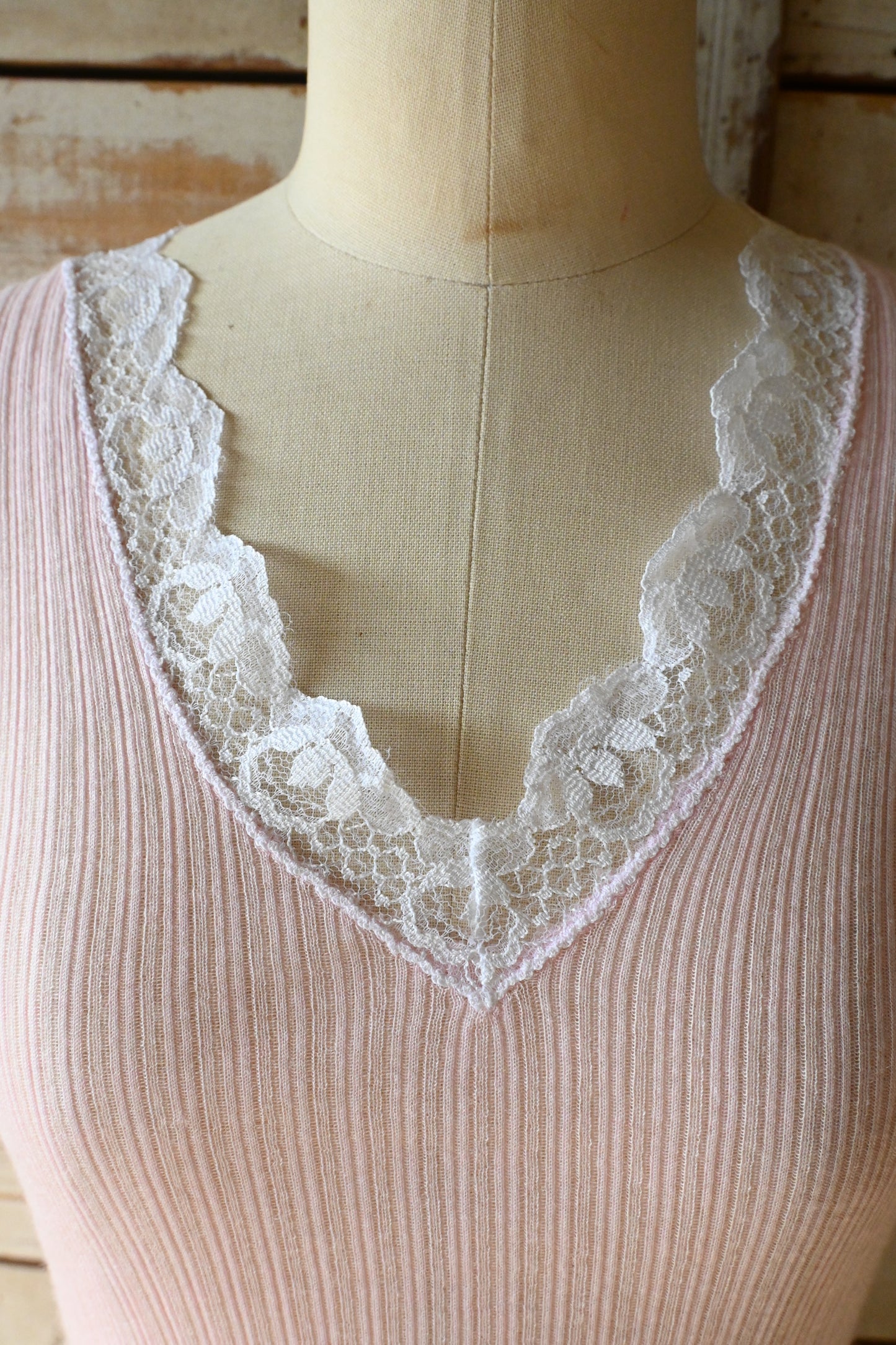 50's EURO Lace knit under wear/BABY PINK