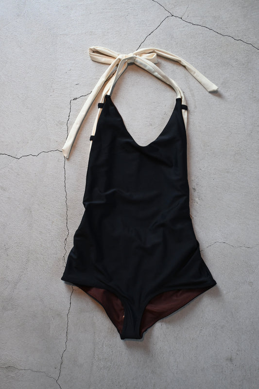 SEEA/Camryn Reversible One Piece/Black×Walnut