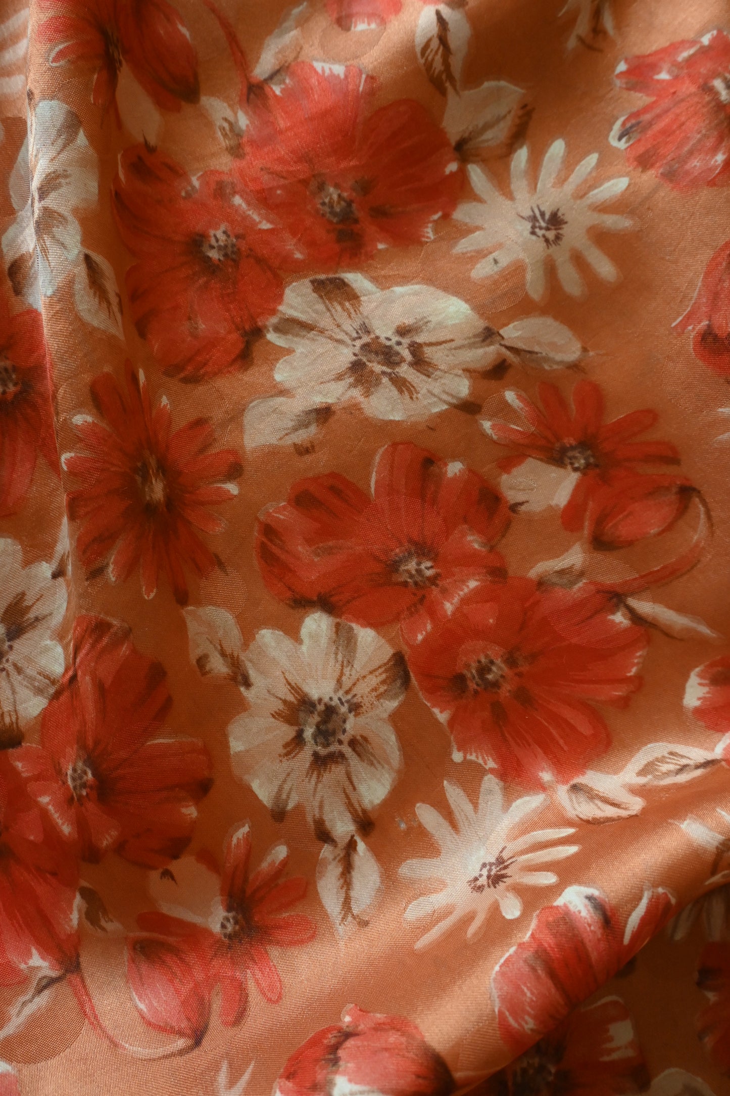 Vintage floral scarf/ORANGE