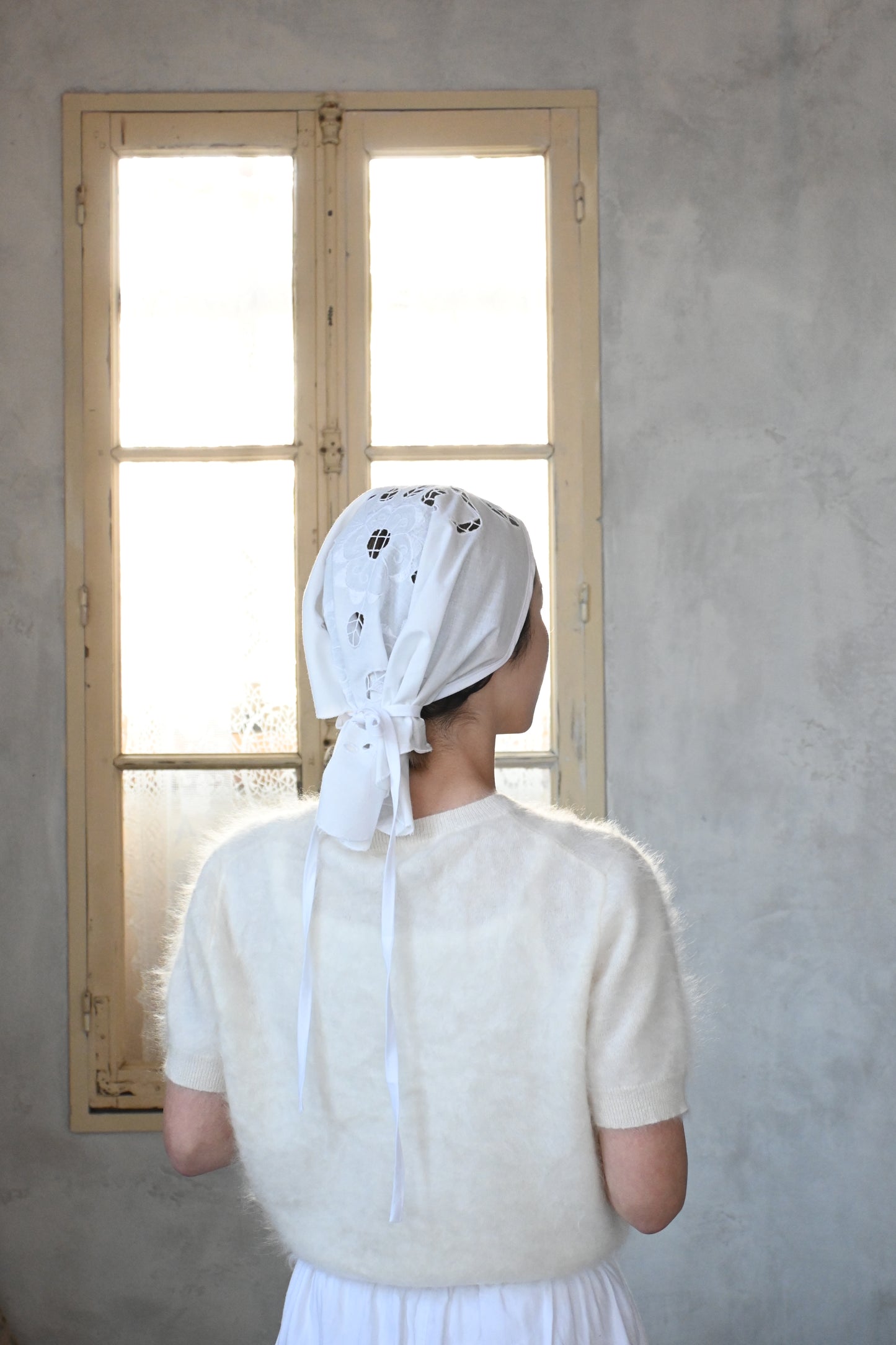 Cotton lace apron/PONMOSIR