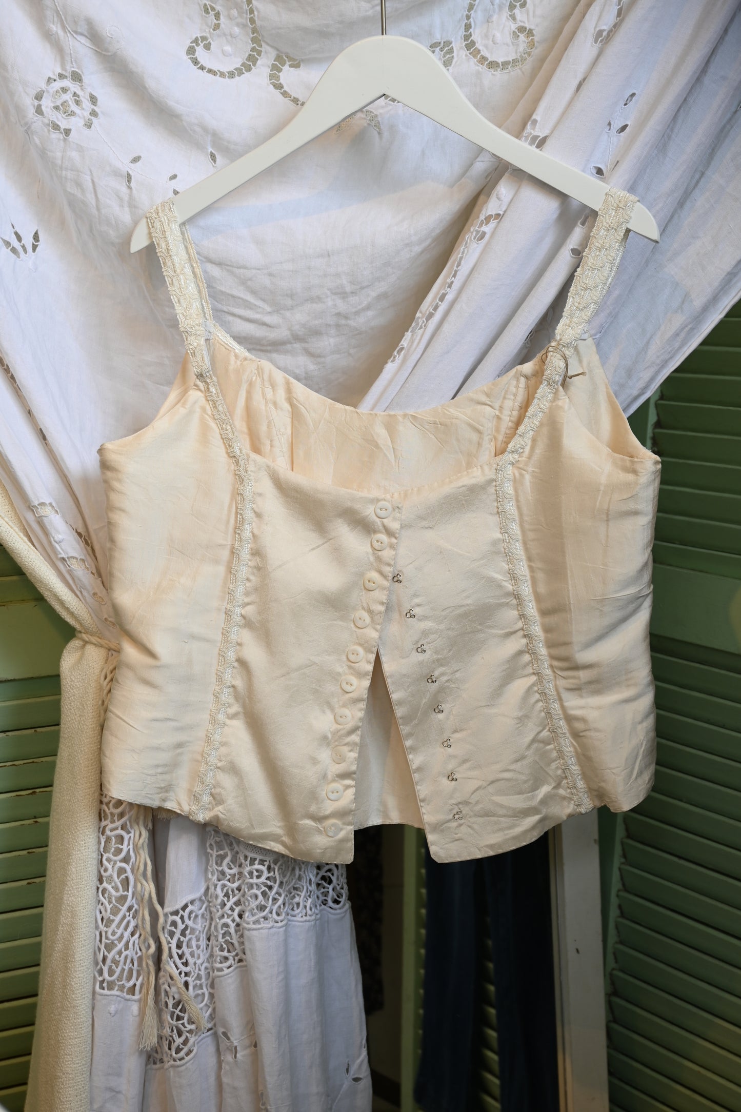 Silk bustier/ECRU