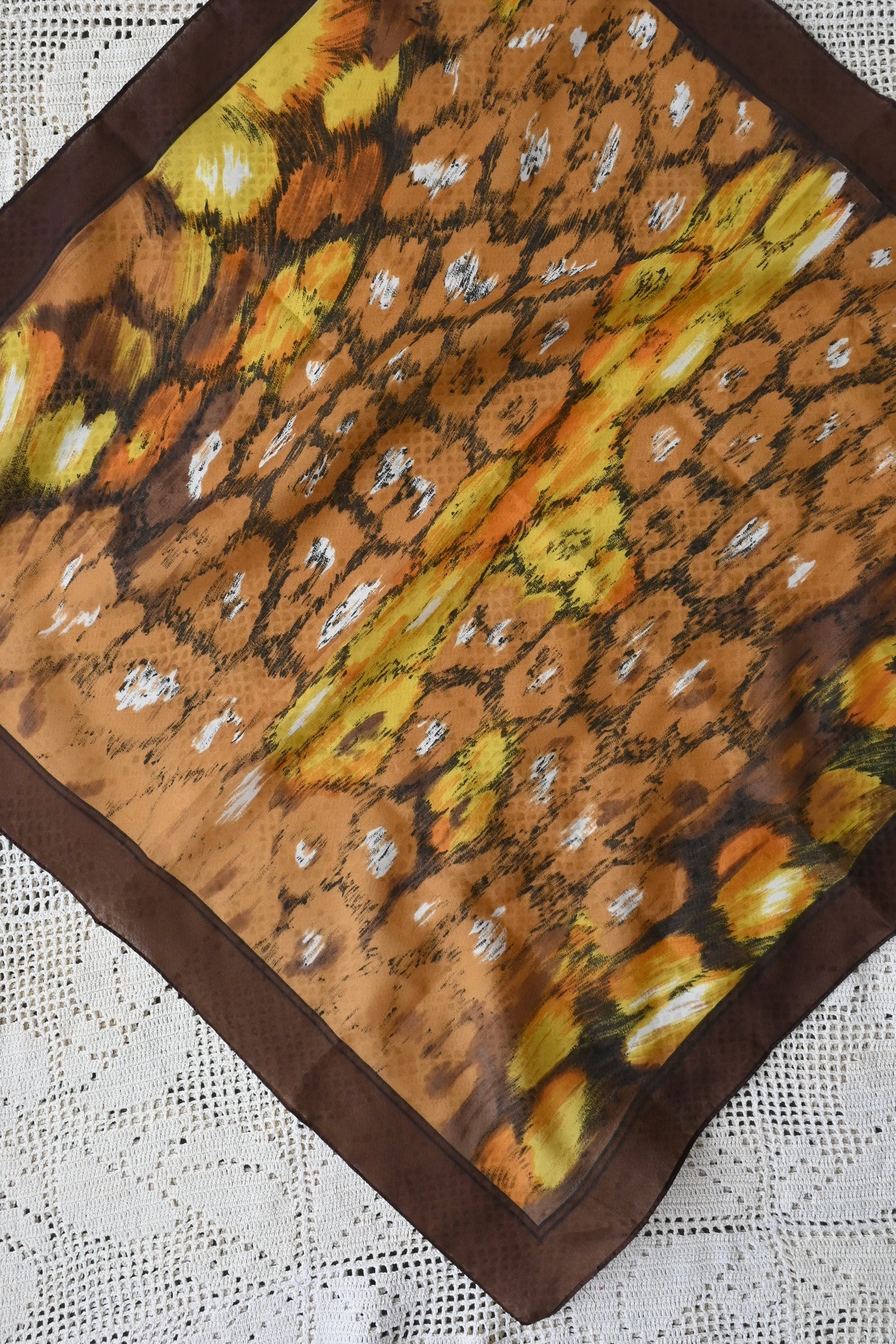 Vintage scarf/BROWN