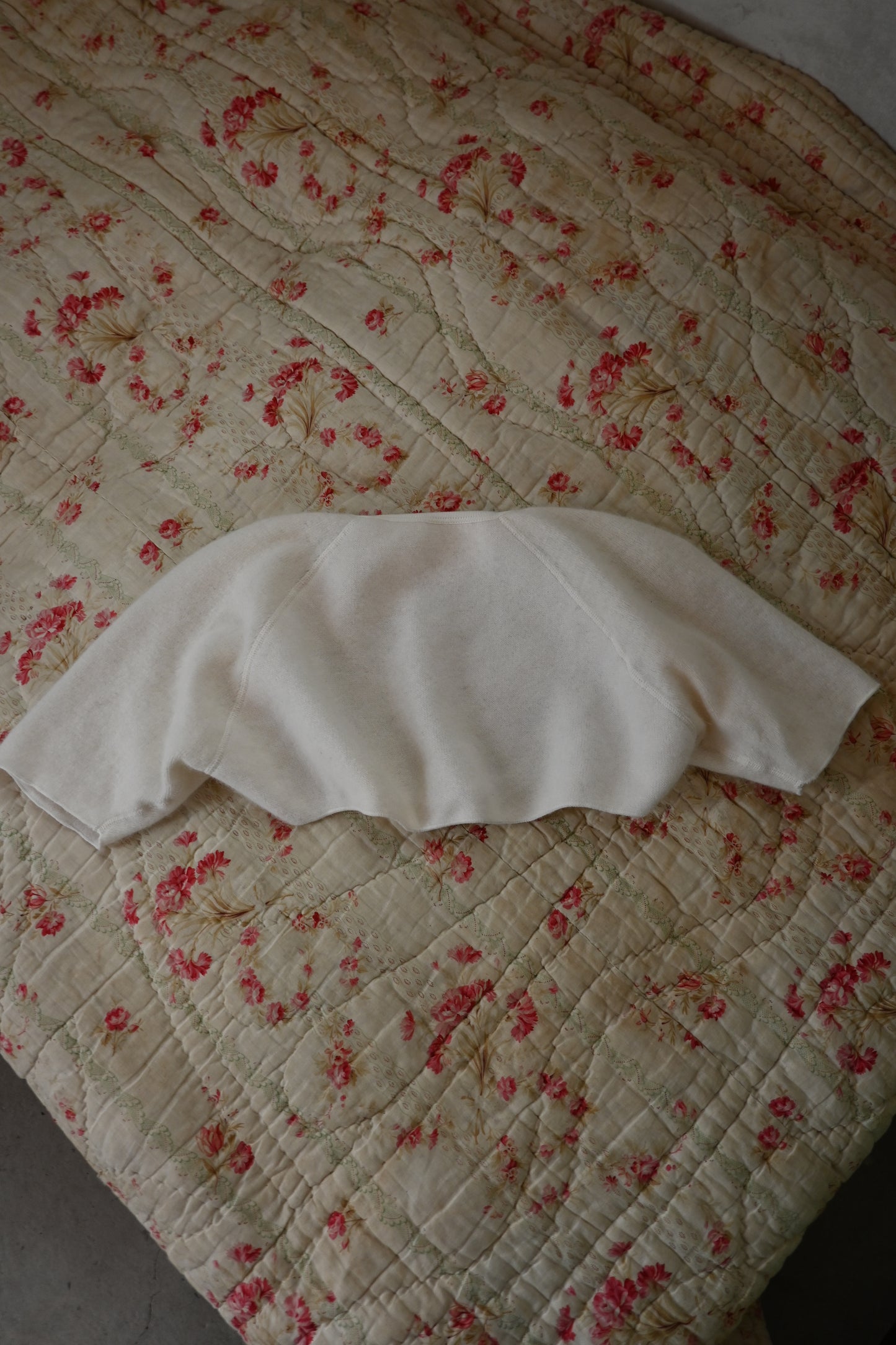 Angora knit bolero/IVORY