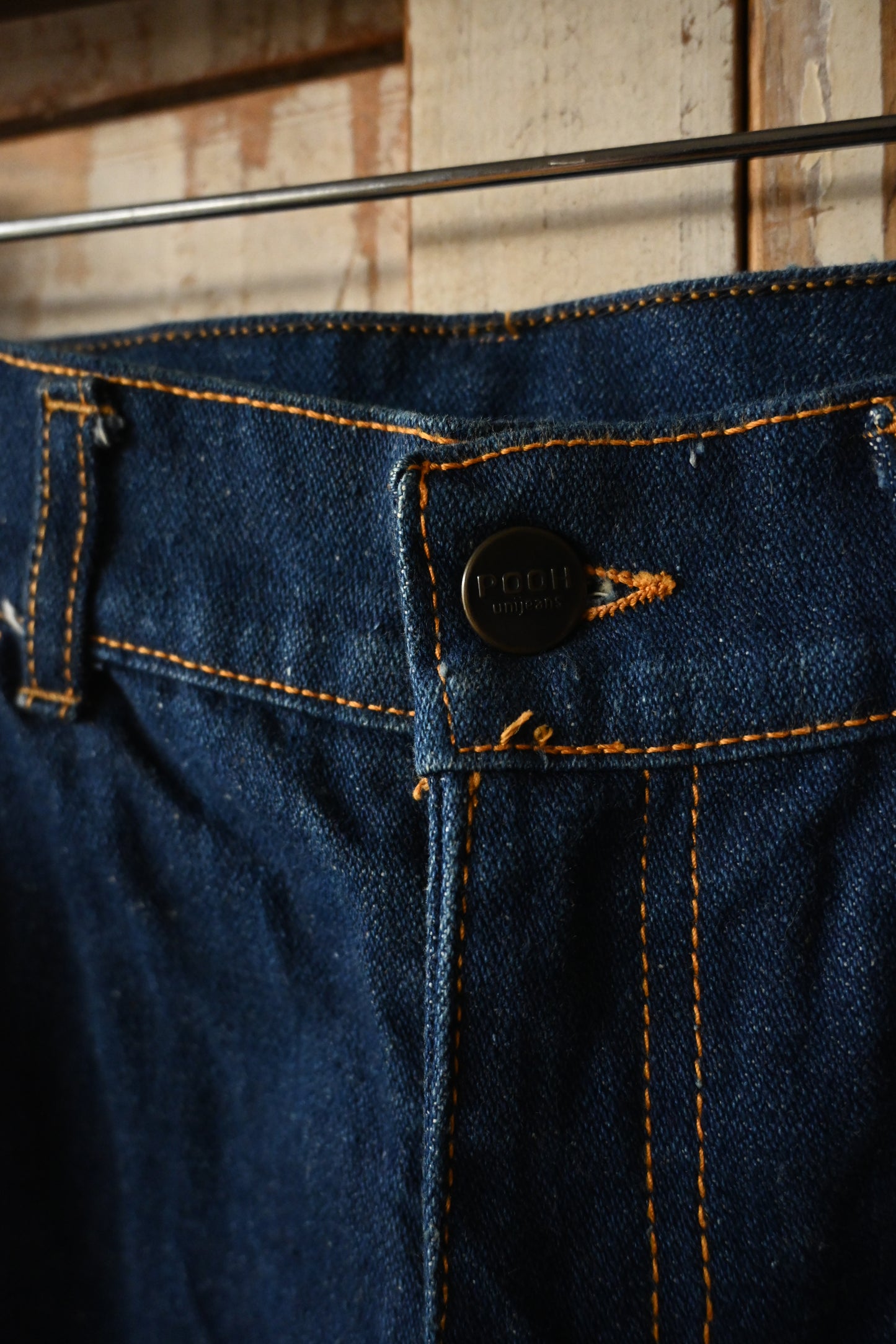 80's denim pants/INDIGO