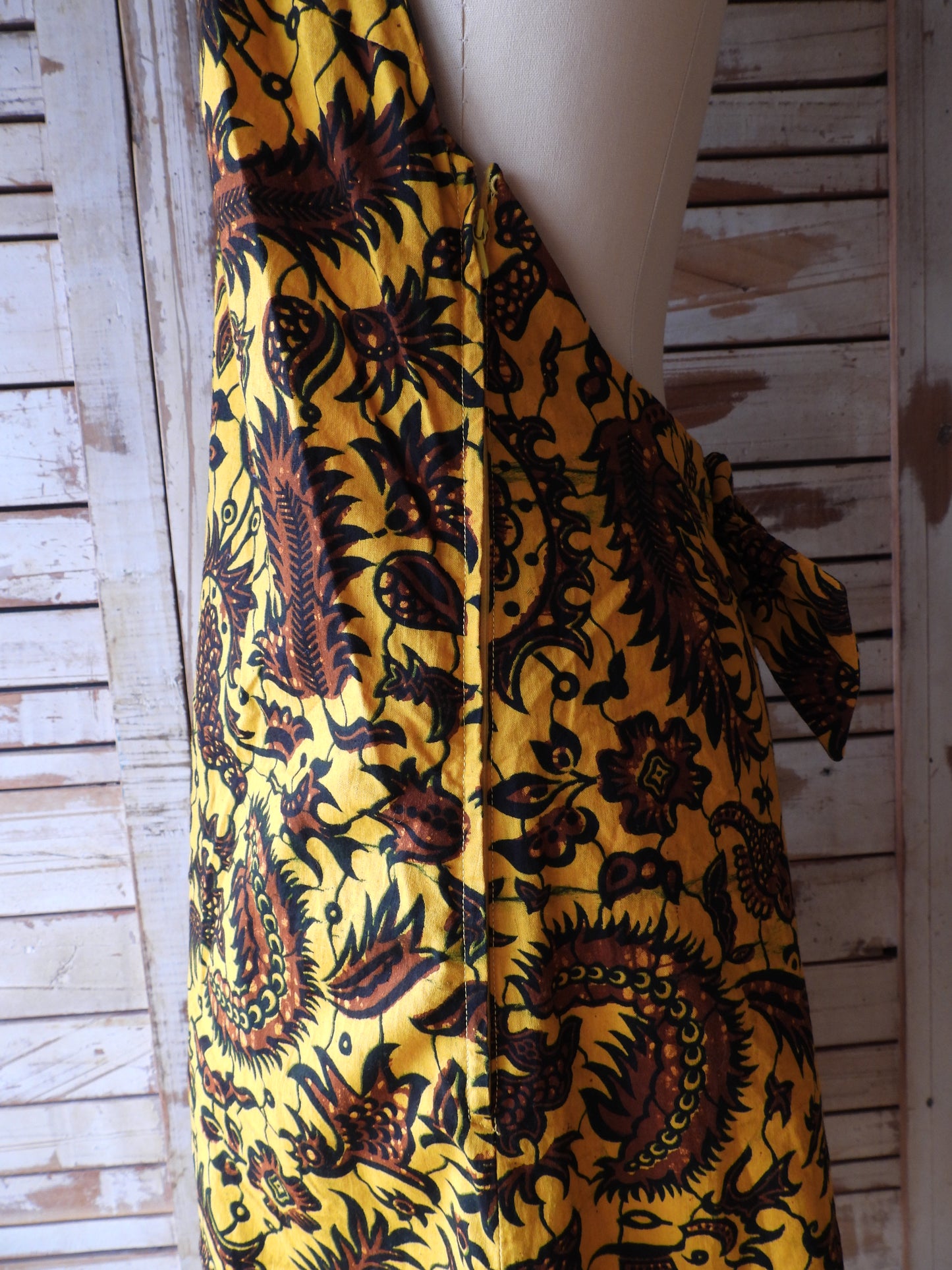 African printed cross dress/YELLOW