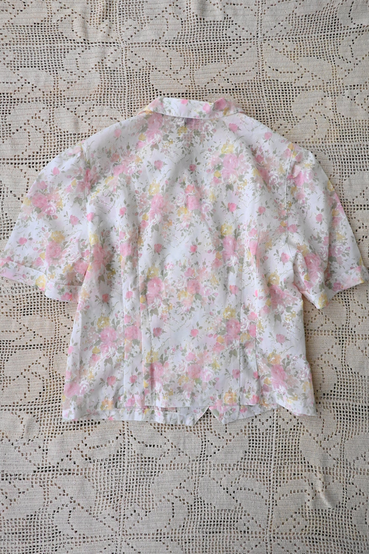 Floral sheer blouse/PINK