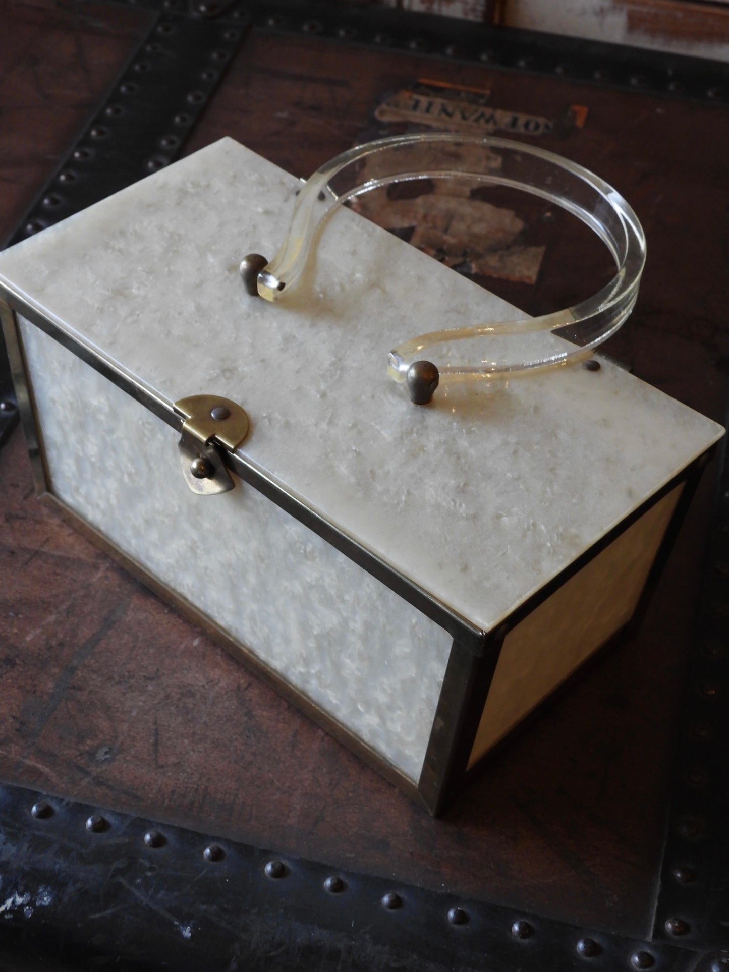 Lucite bag/IVORY×GOLD