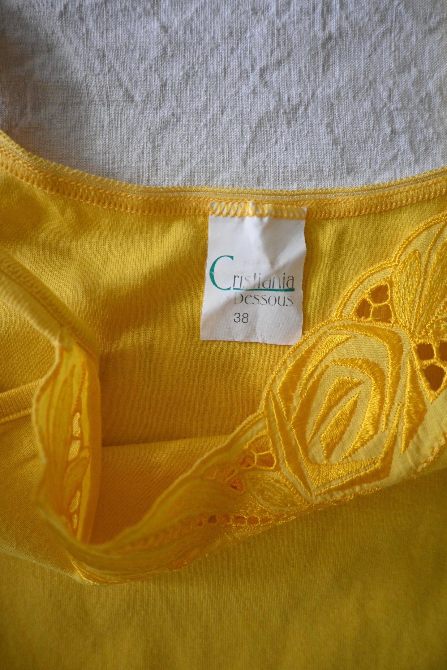 EURO Cotton underwear top/YELLOW