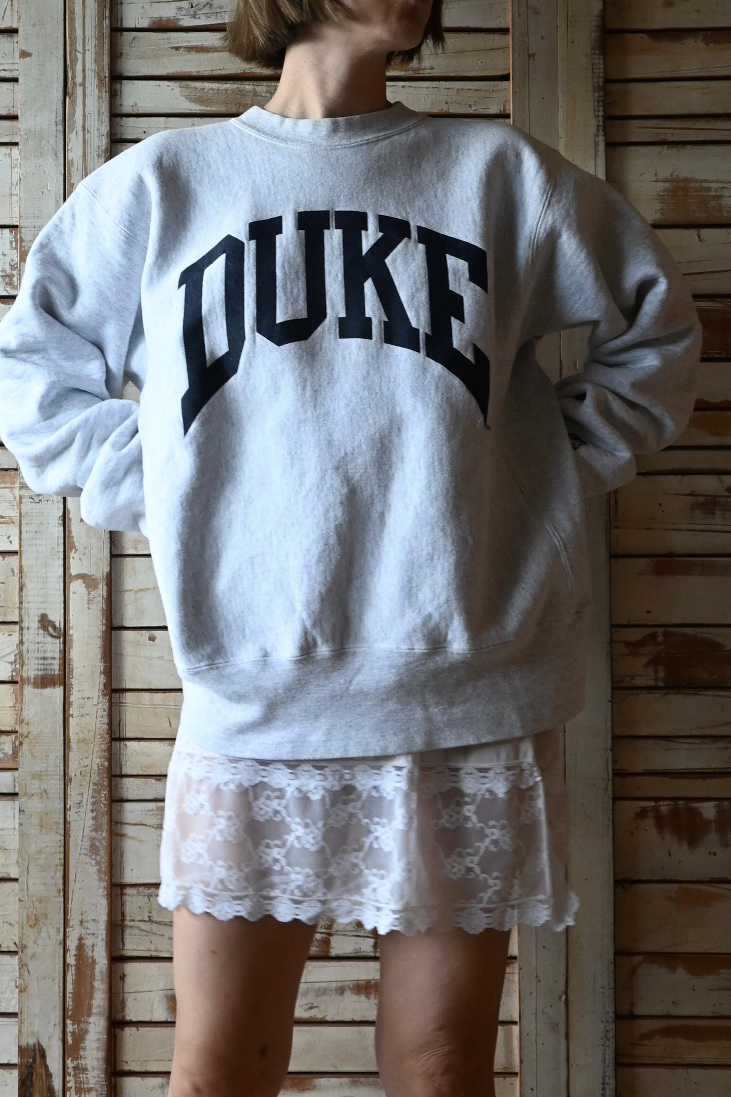 90's Duke university sweat shirt/GREY
