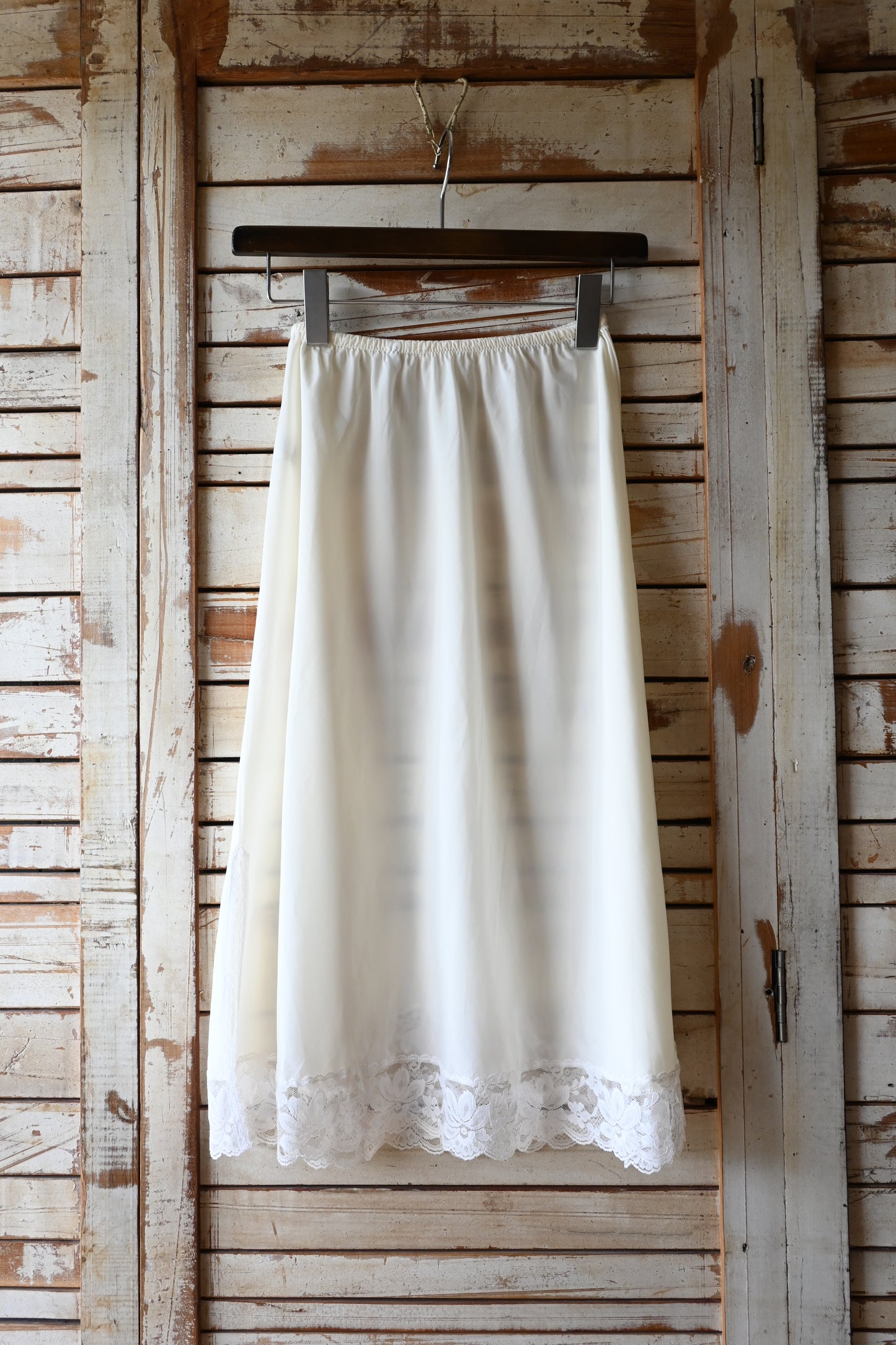 Christian Dior slip skirt/WHITE