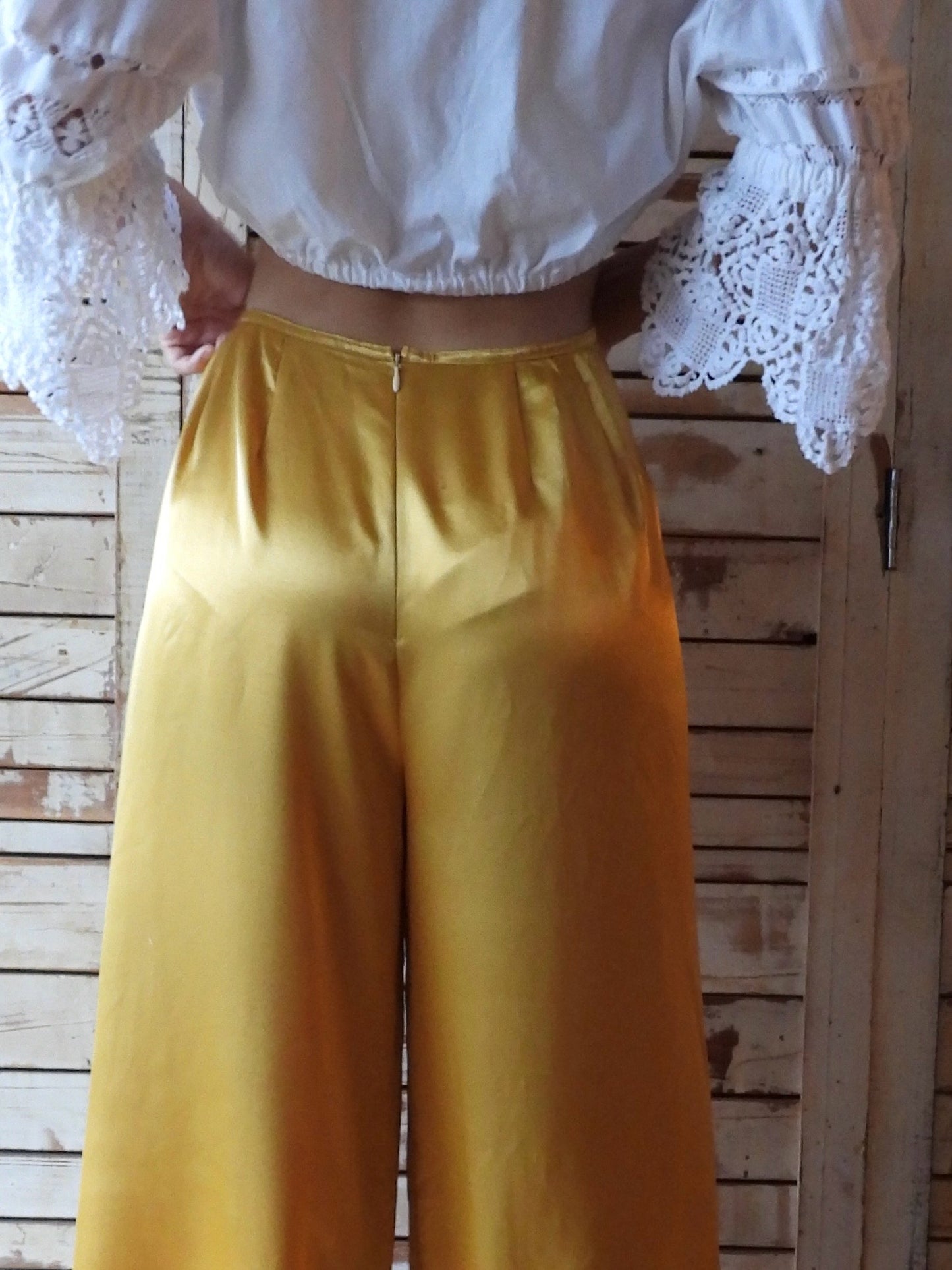 Yellow wide pants/MUSTARD