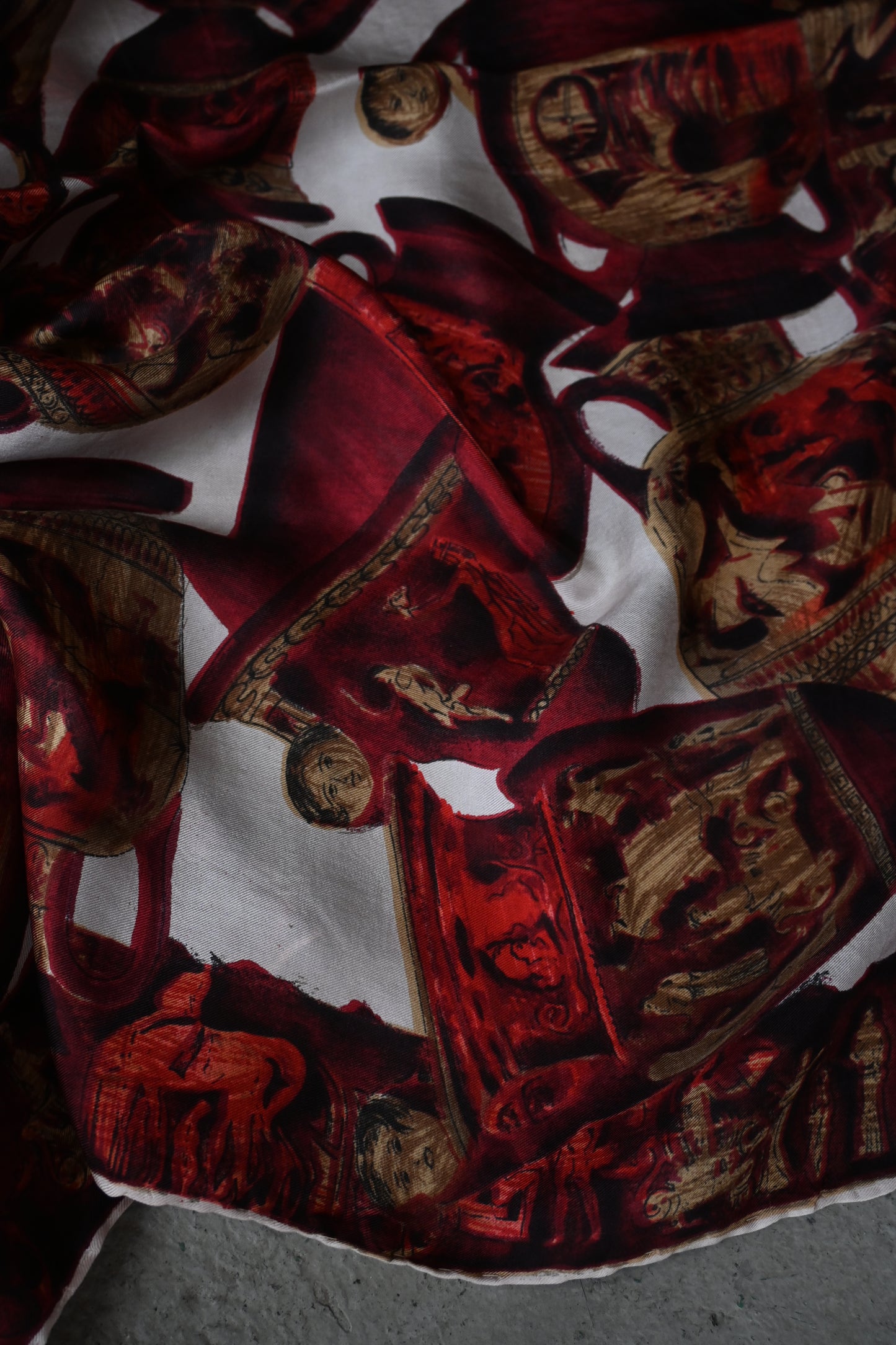 Vintage silk scarf/AMPHORA