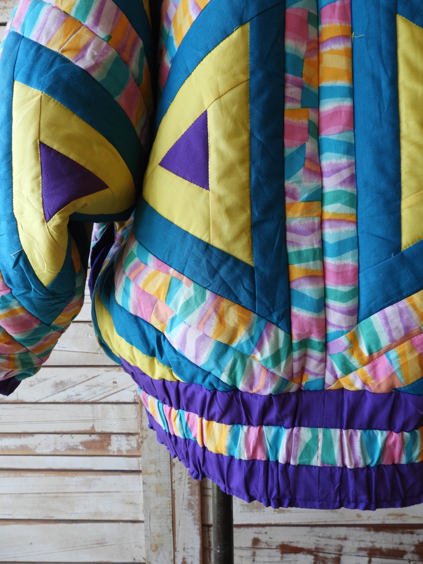 Vintage patchwork quilt jacket/MULTI