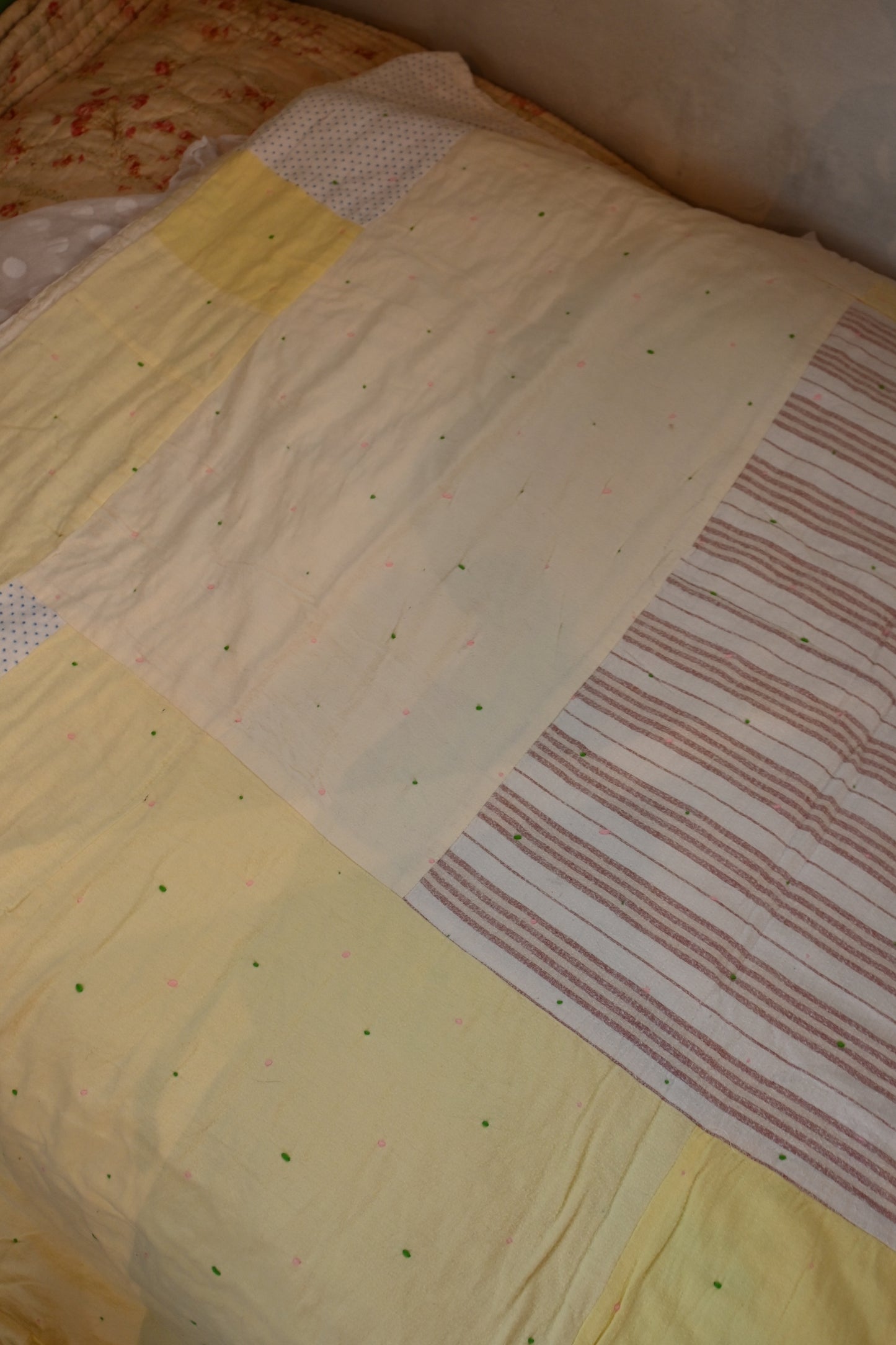 Vintage patchwork quilt fabric