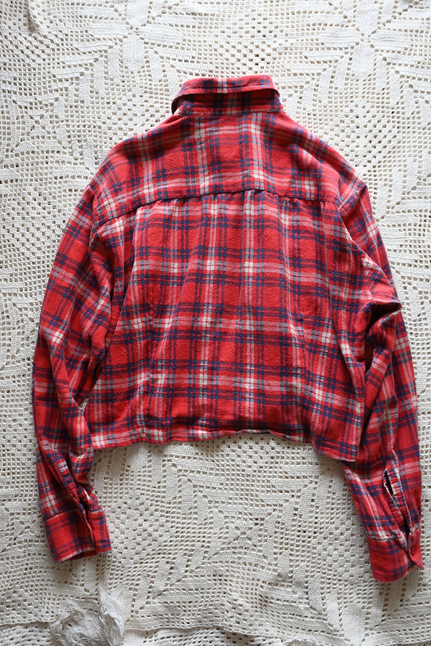 Cotton flannel shirt/RED