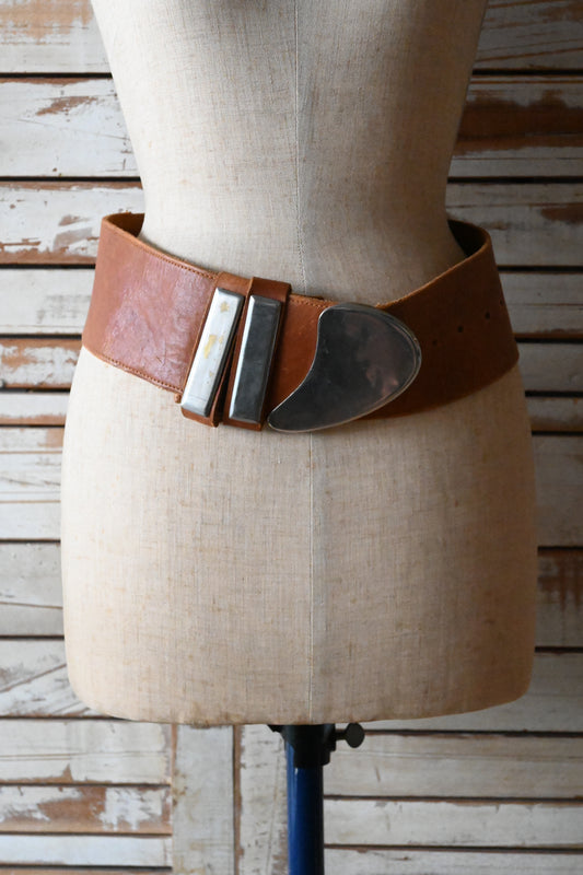 leather belt/BROWN