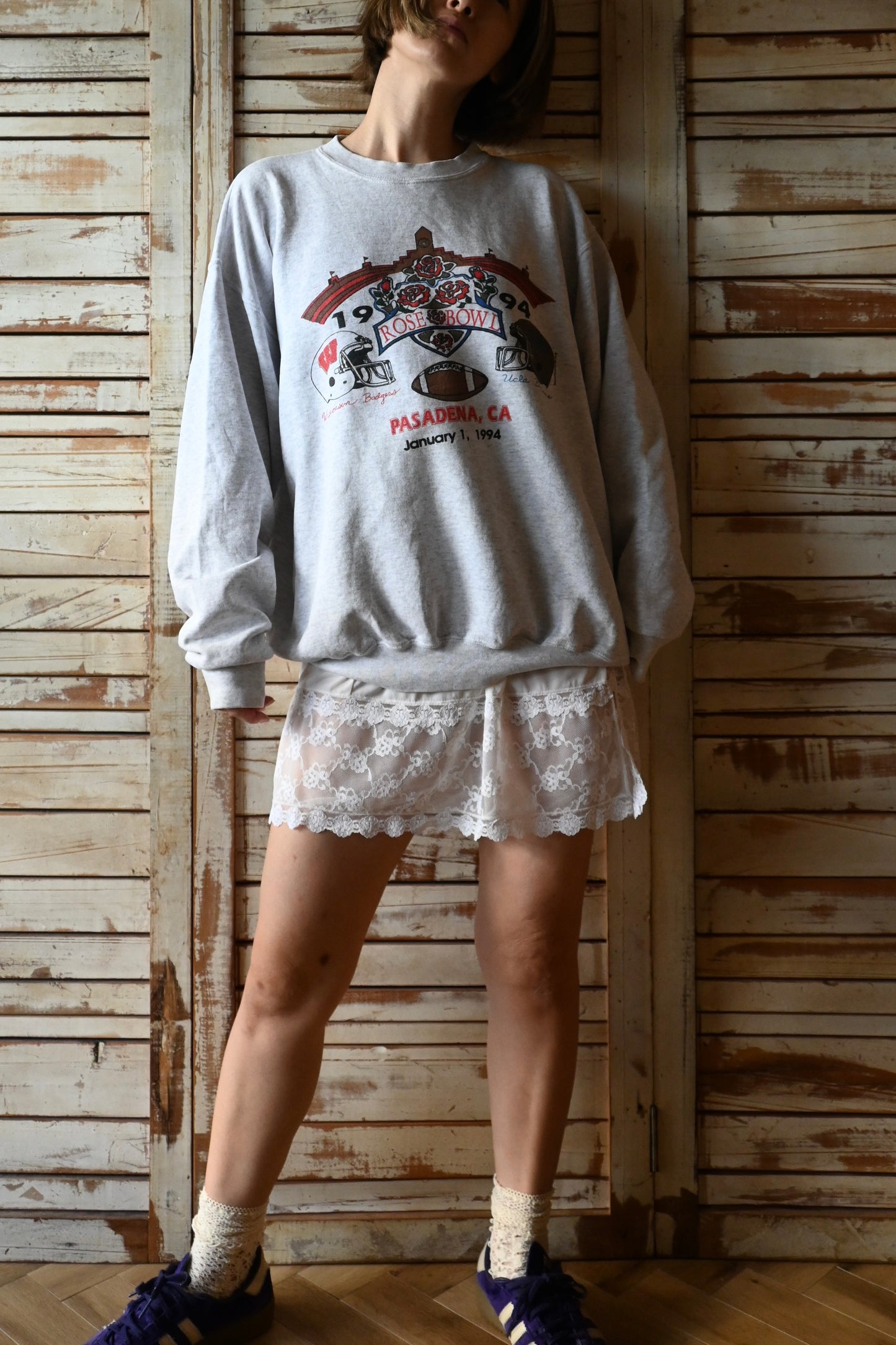 90's Rosebowl sweat shirt/GREY