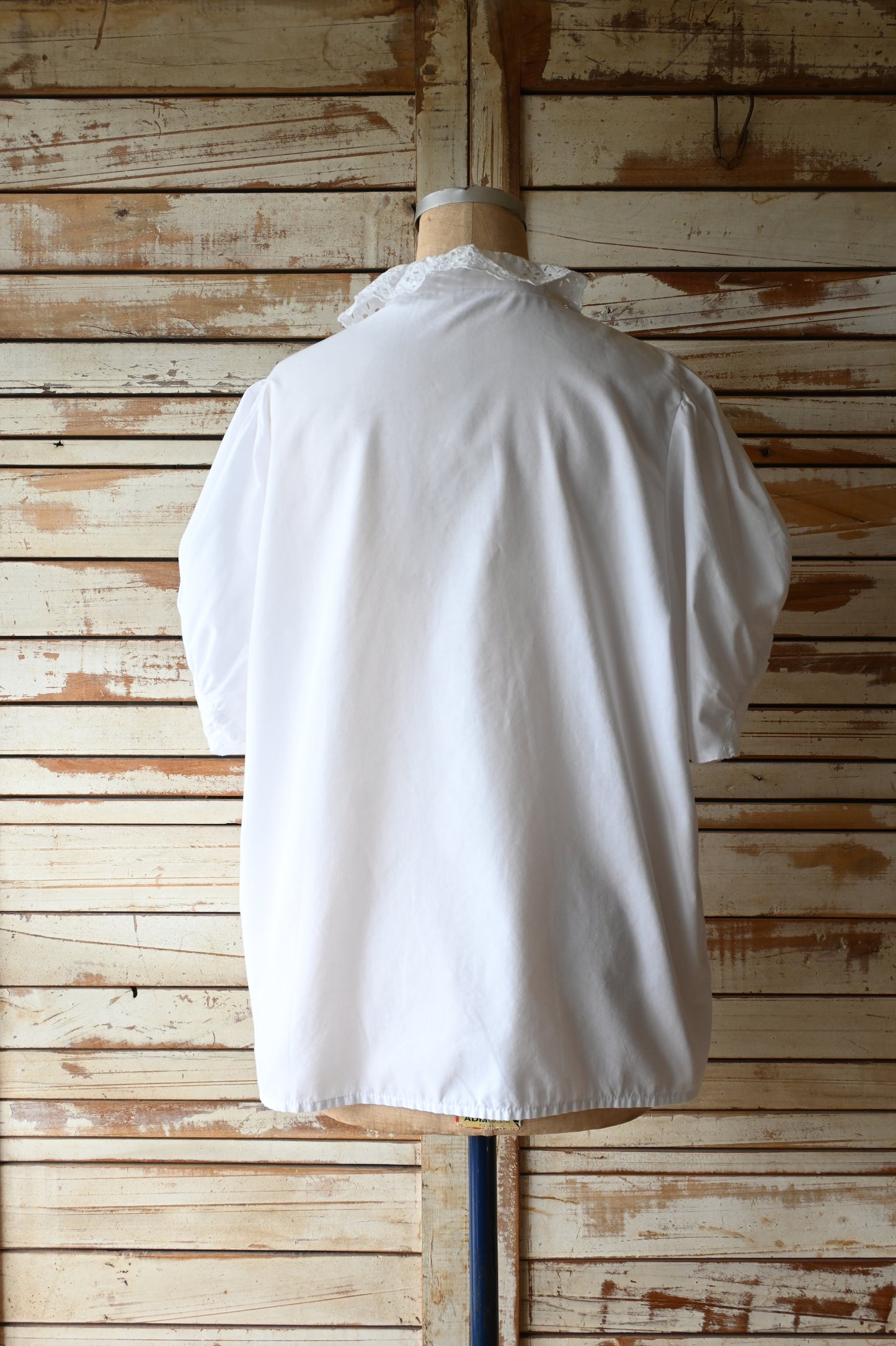 EURO Volume sleeve  blouse/WHITE