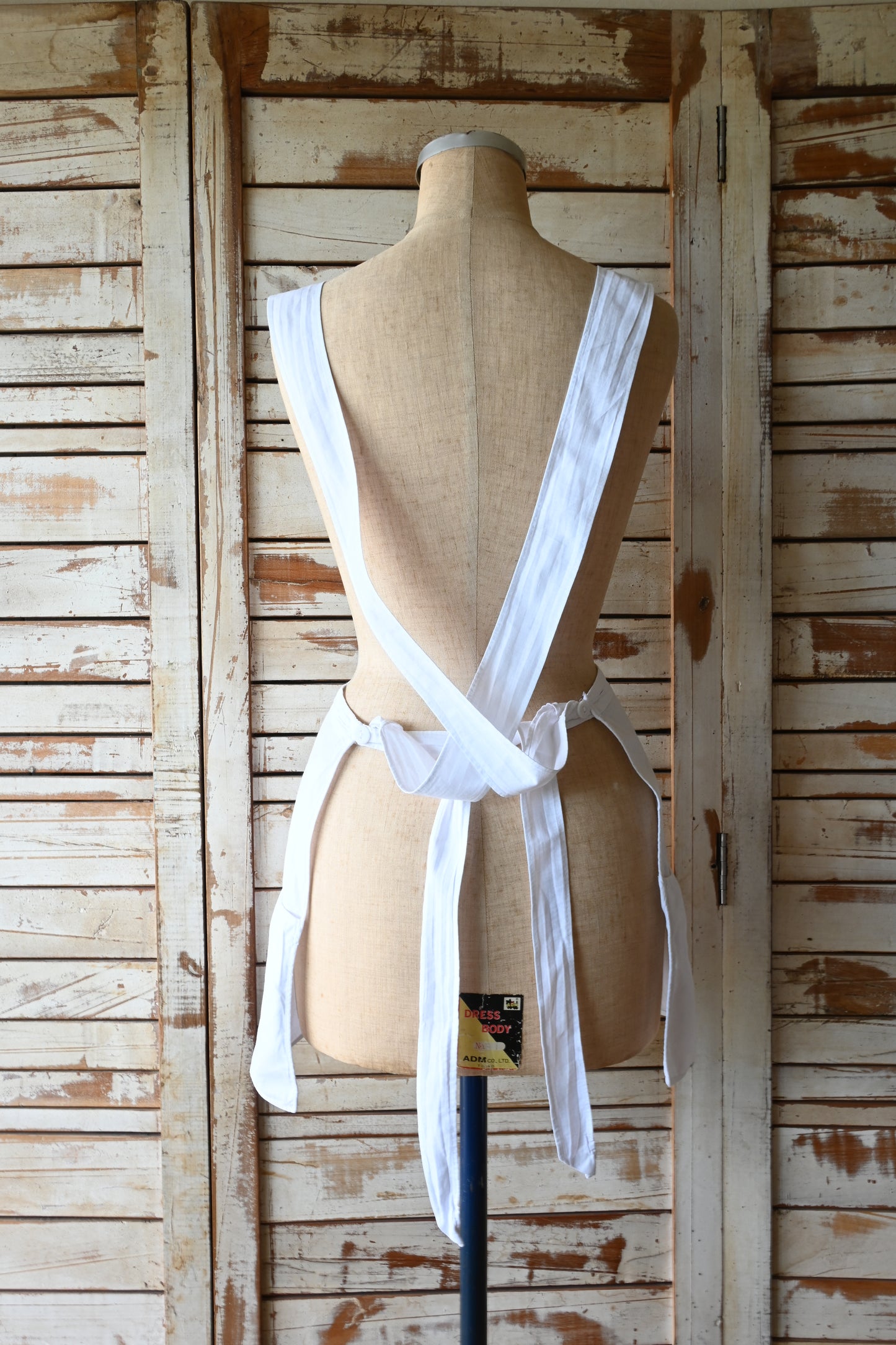 EURO Cotton lace apron/WHITE