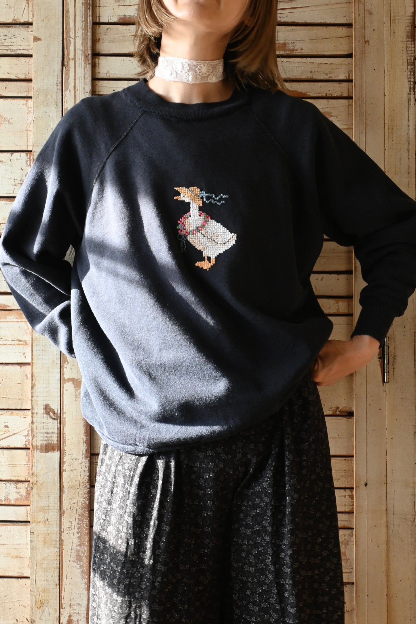 '90s Sweat shirt/Lovely duck