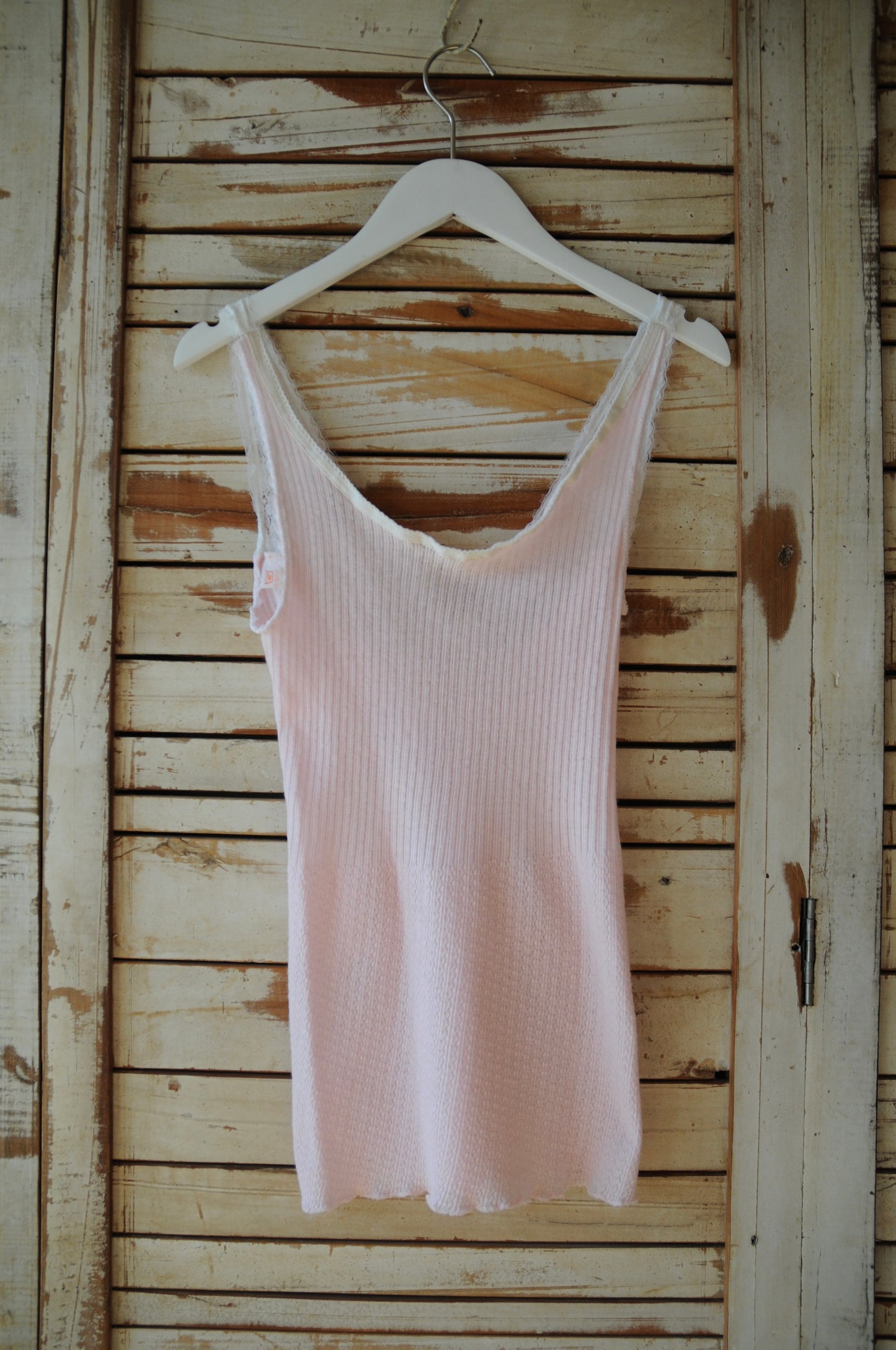 50's EURO Lace knit camisole/BABY PINK