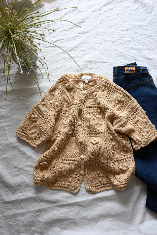 Floral crochet knit