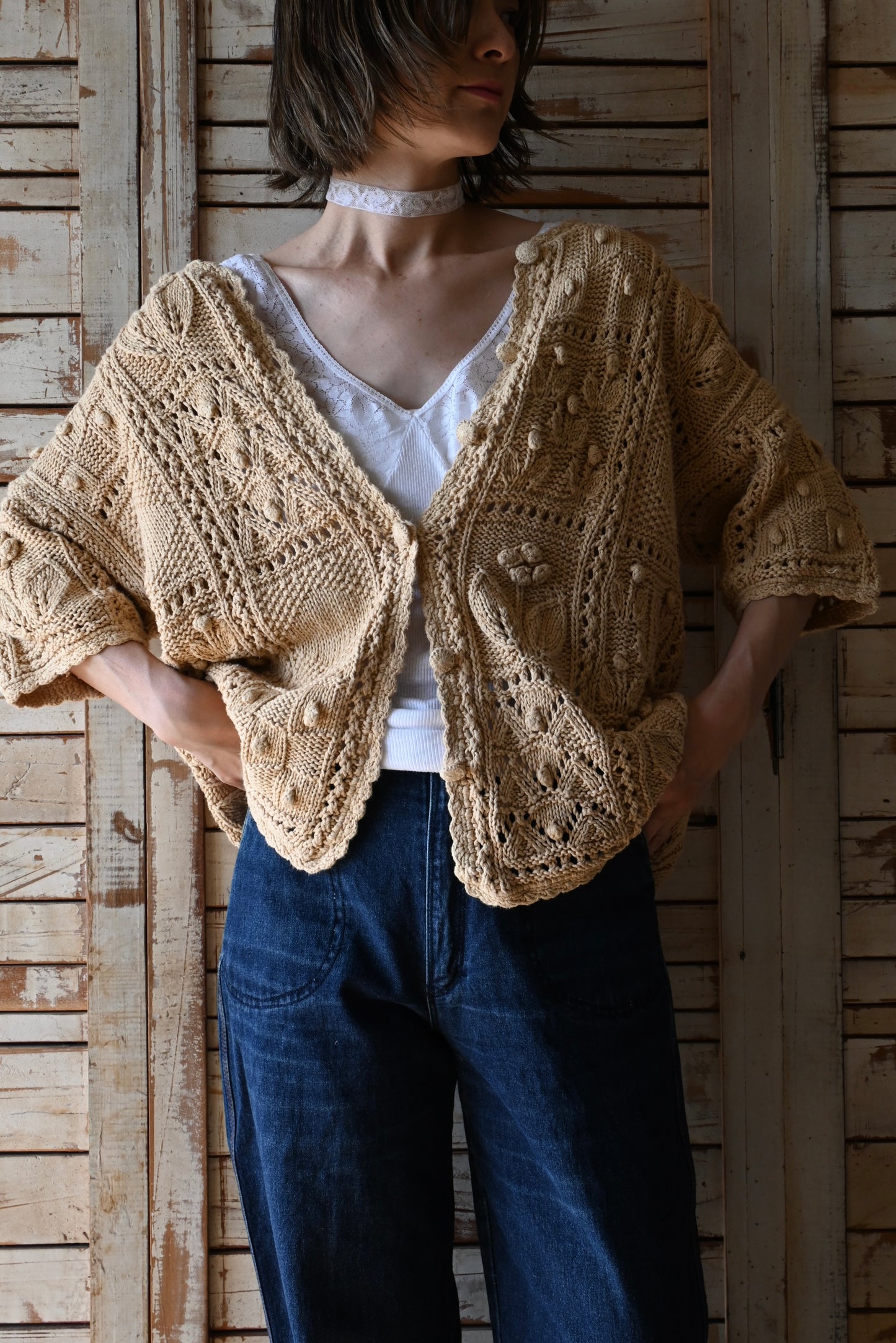 Floral crochet knit