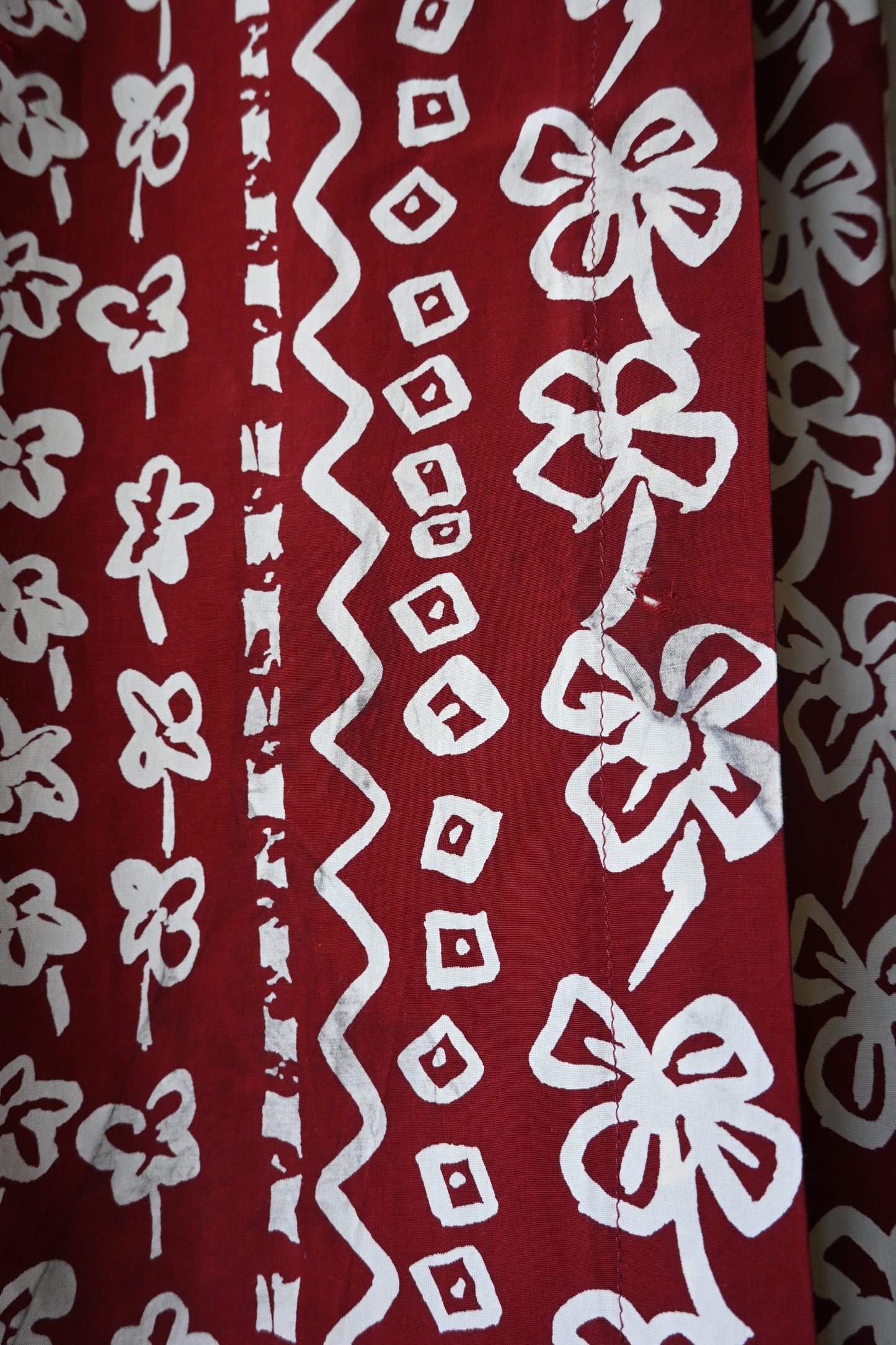 Flower pattern wrap skirt/BORDEAUX　