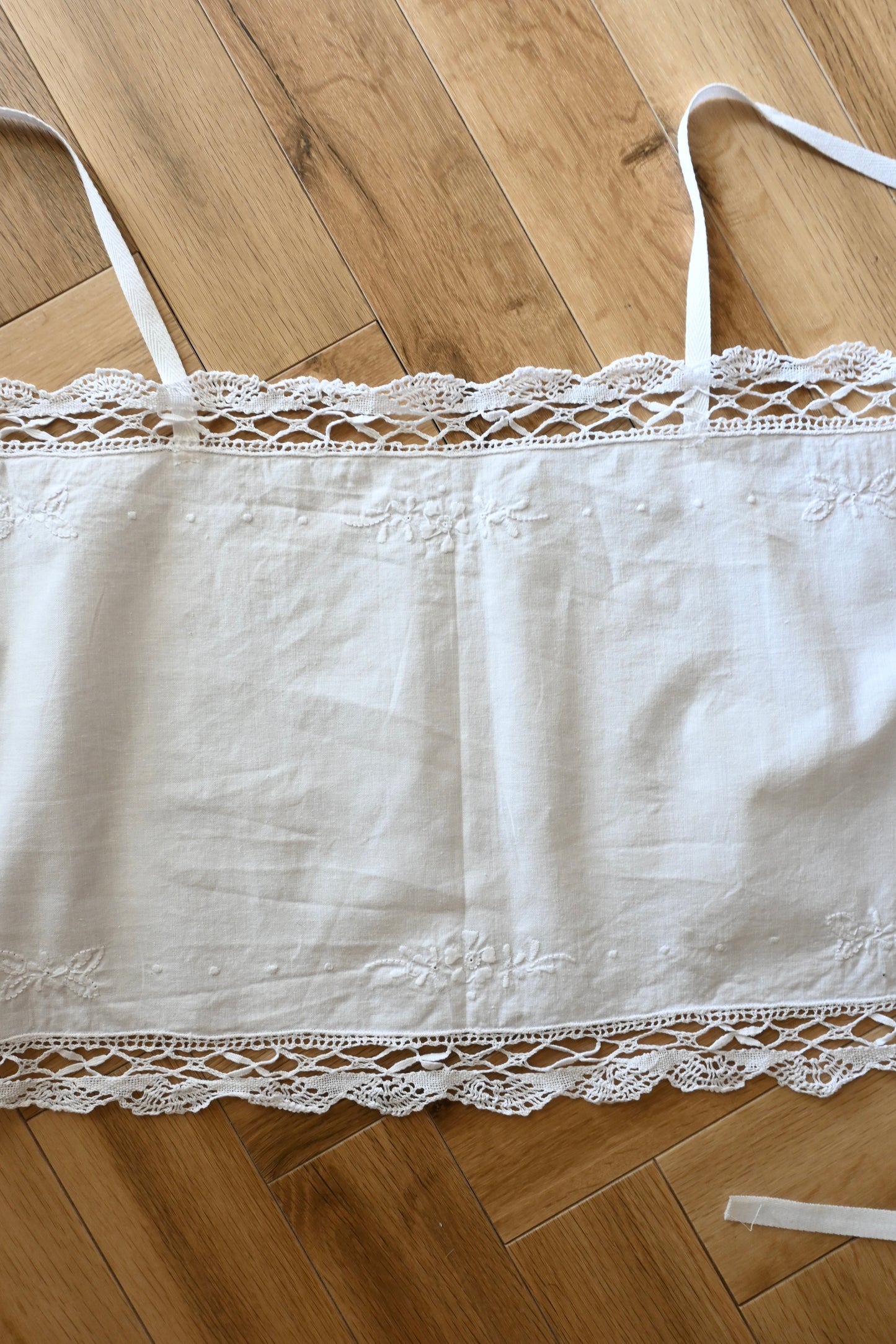 Cotton lace cami top/PONMOSIR