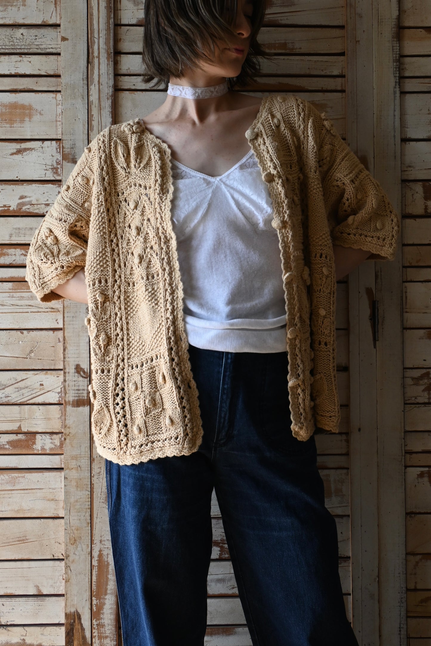 Floral crochet knit