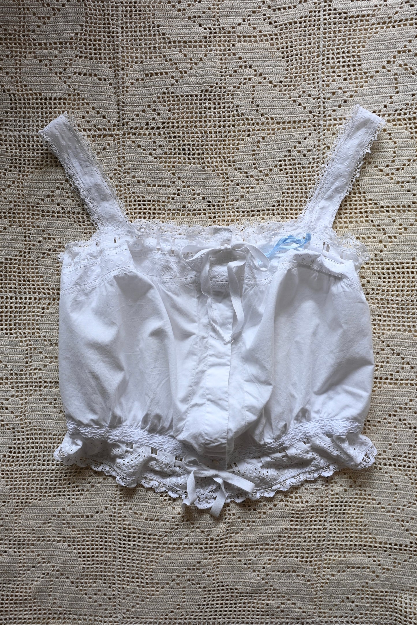 Lace bustier/WHITE