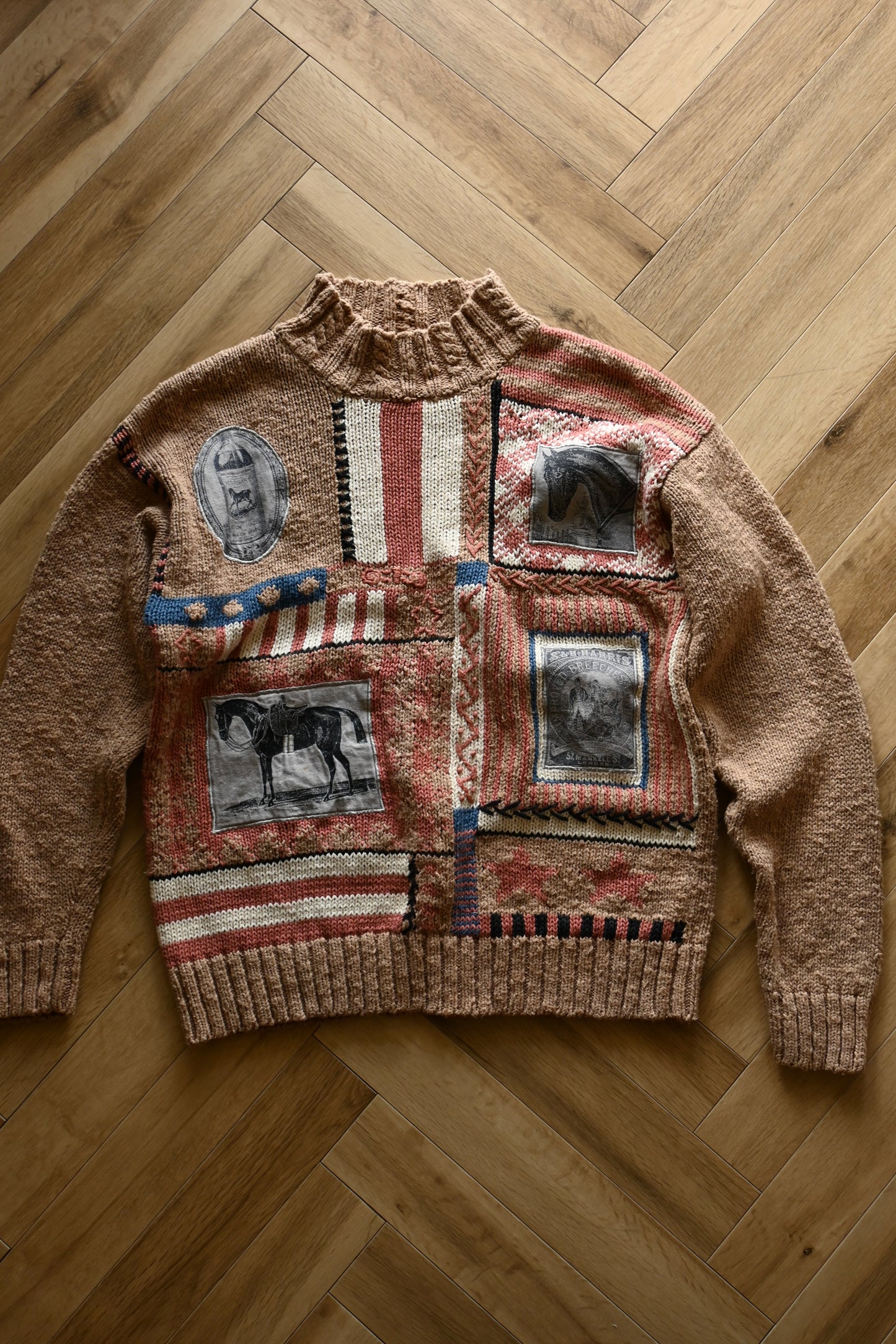 Design knit sweater/HORSE